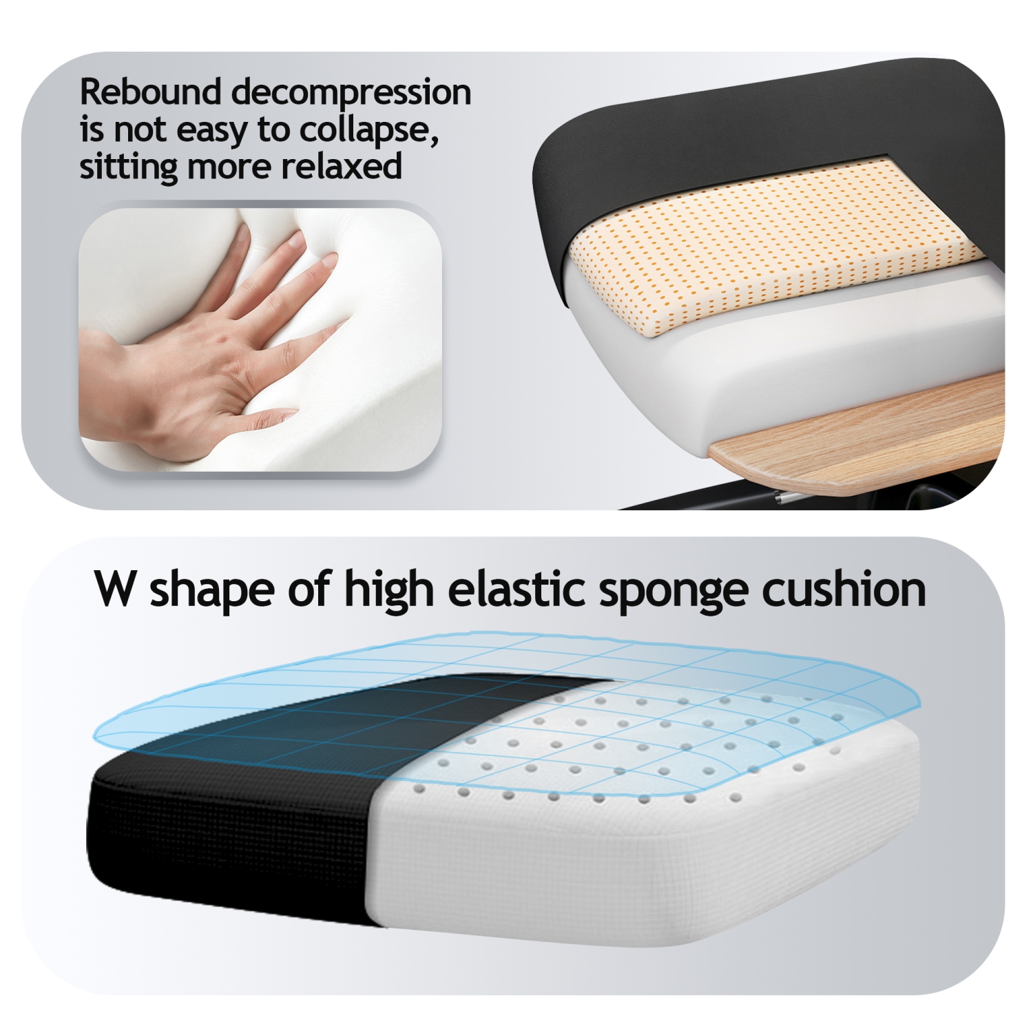 Coolhut Ergonomic Office Chair, Executive Chair Swivel Gaming Chair Computer Desk Chair, High Back with Headrest, Adjustable Lumbar Support,