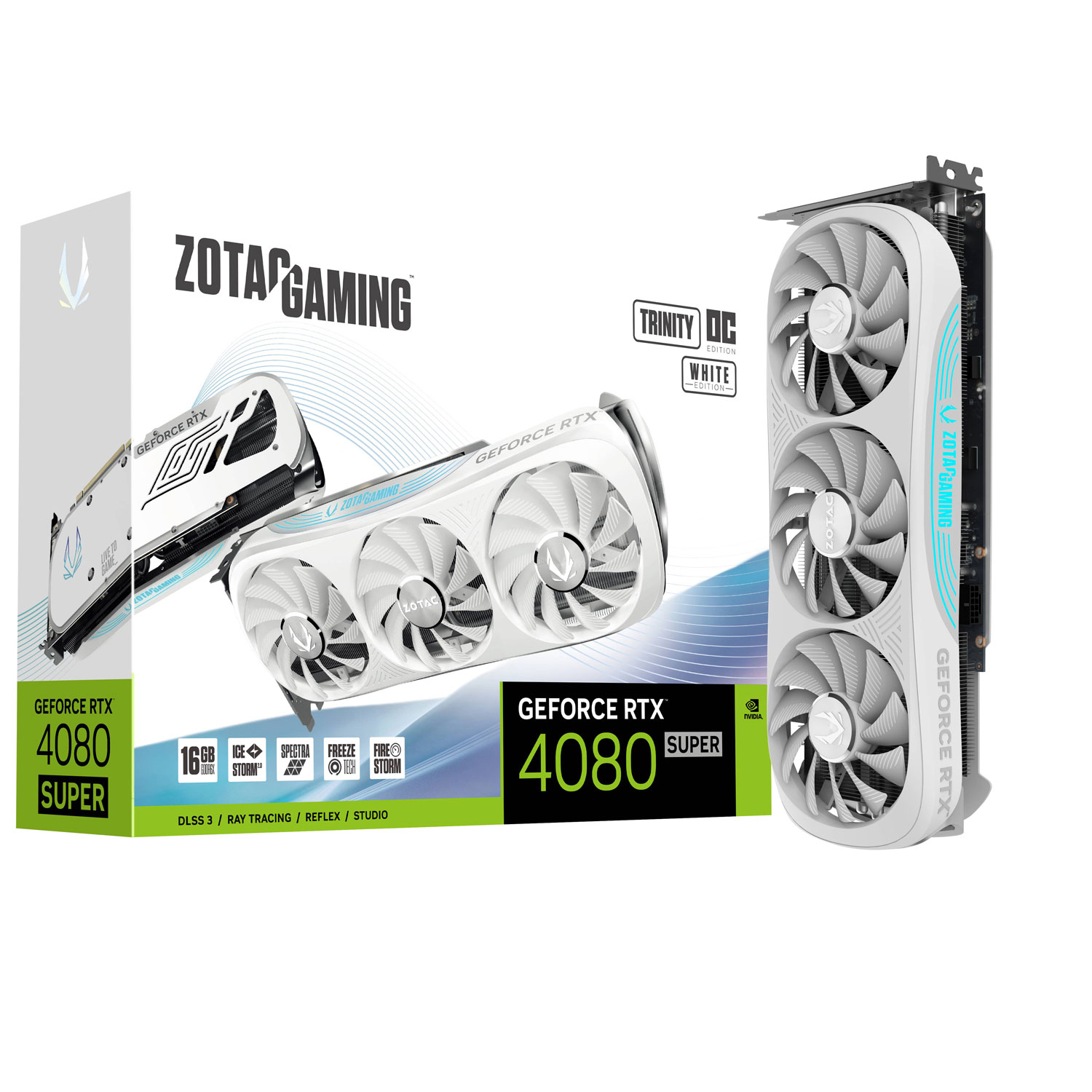 ZOTAC Gaming GeForce RTX 4080 SUPER Trinity OC White Edition 16GB GDDR6X Video Card