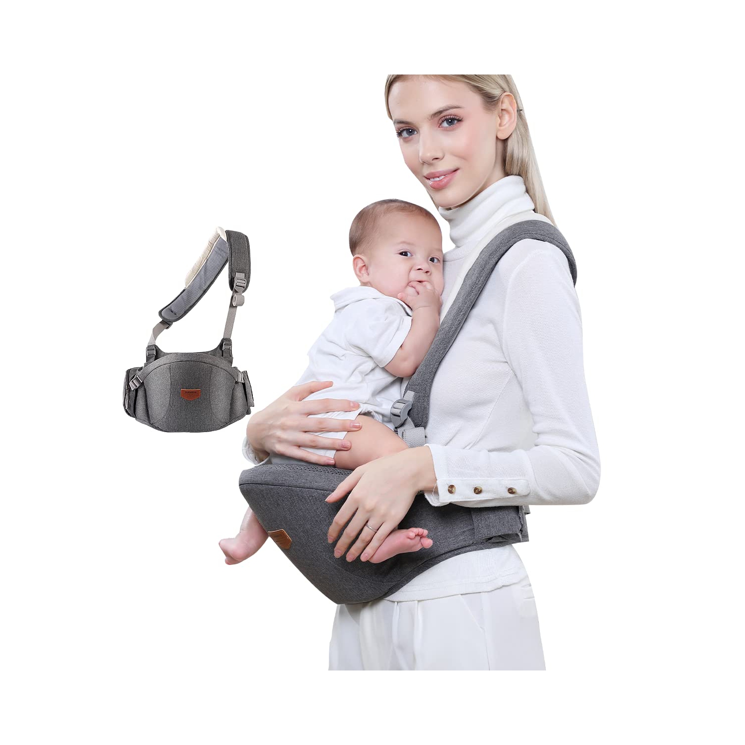 Porte-bébé à bandoulière Sunveno One, gris