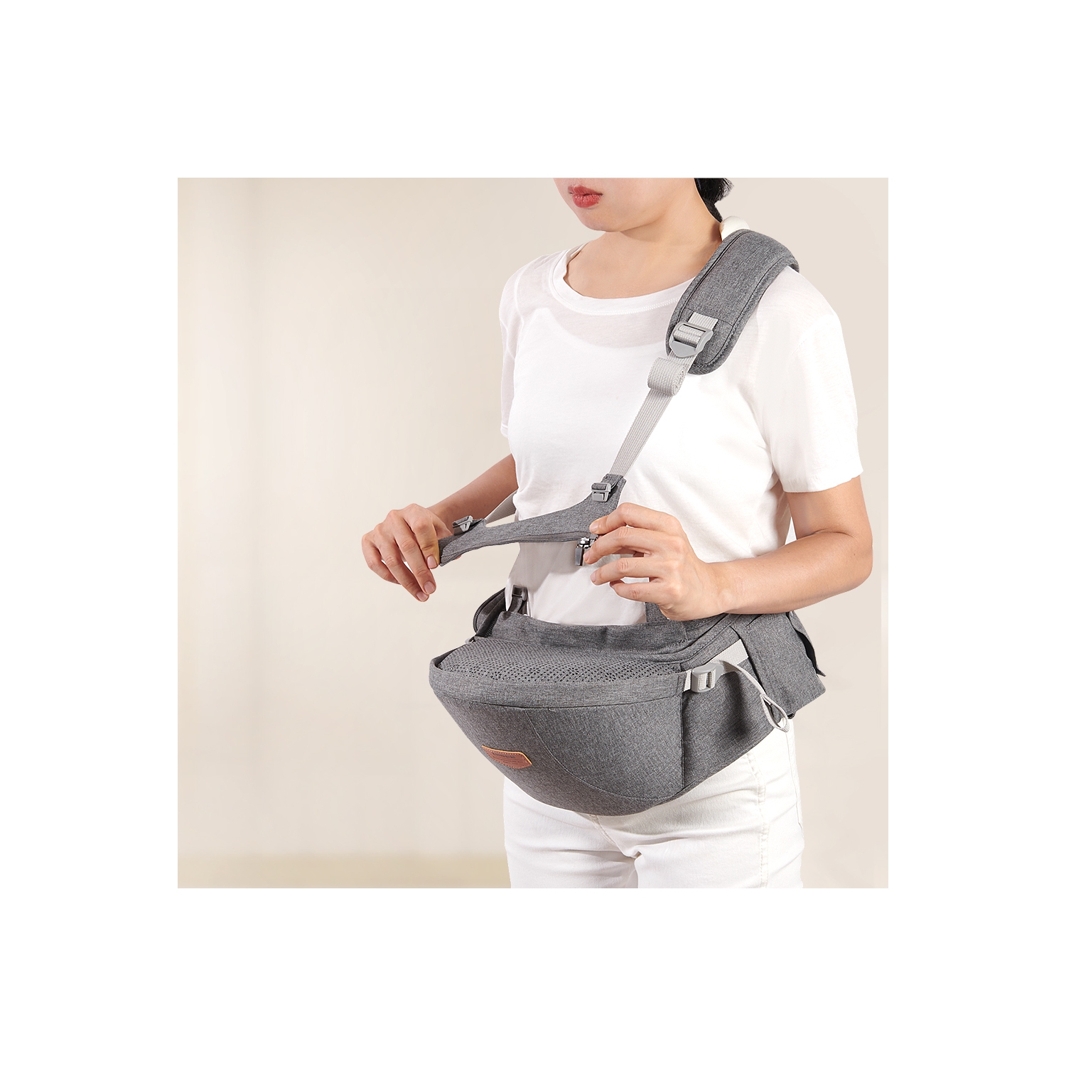 Porte-bébé à bandoulière Sunveno One, gris
