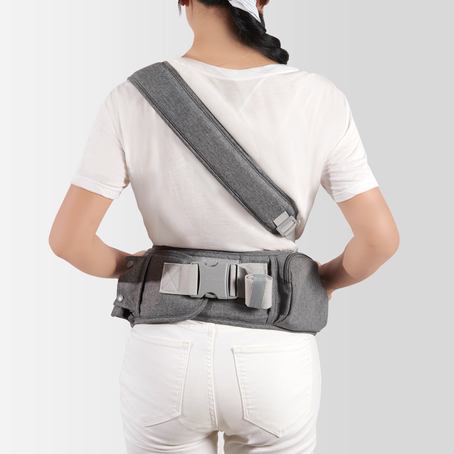 Porte-bébé à bandoulière Sunveno One, gris