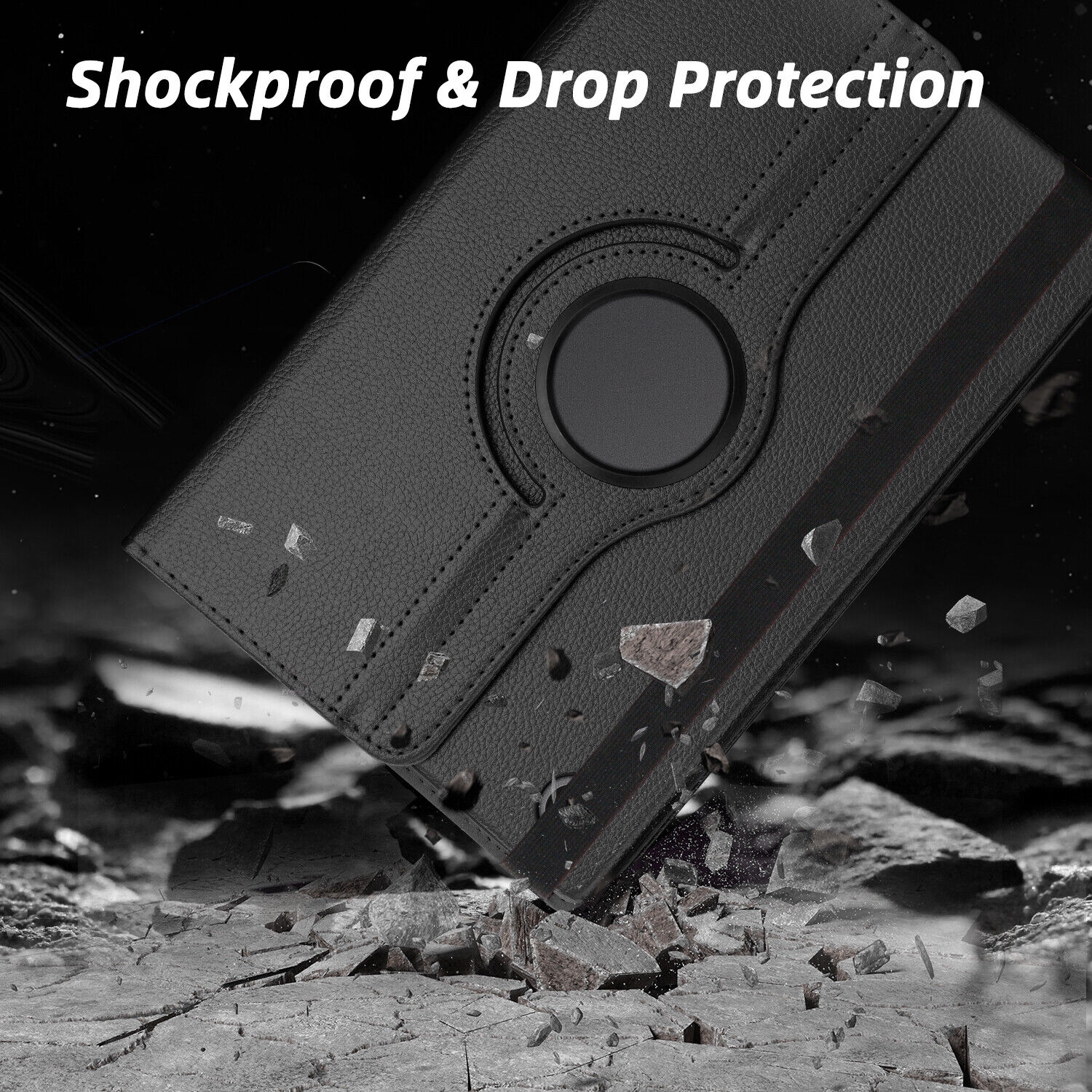 [CS] Rotating PU Leather Tablet Case Smart Cover for Samsung Tablet Tab A11+ Plus / A9+ Plus 11" SM-X210 / SM-X230, Red