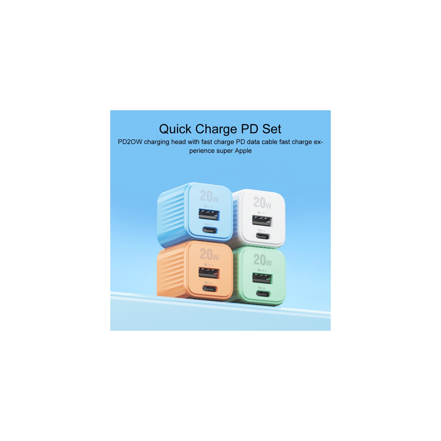 WEKOME Charger PD20W A+C+PD Cable