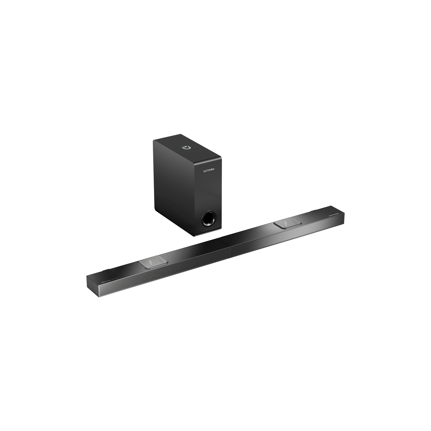 ULTIMEA 3.1.2ch Dolby Atmos Sound Bar for TV, 2 Up-firing Drivers, 390W Soundbar with Subwoofer, 4K Dolby Vision HDR Pass-through, HDMI IN/eARC, Ultra-Slim Series Nova S70