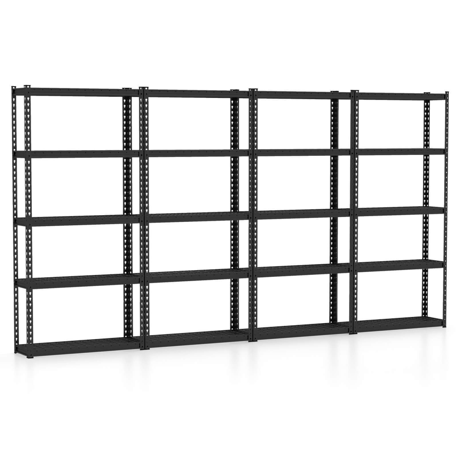 Gymax 5-Tier Heavy Duty Storage Shelf Storage Utility Rack Shelf w/Anti-tipping Device