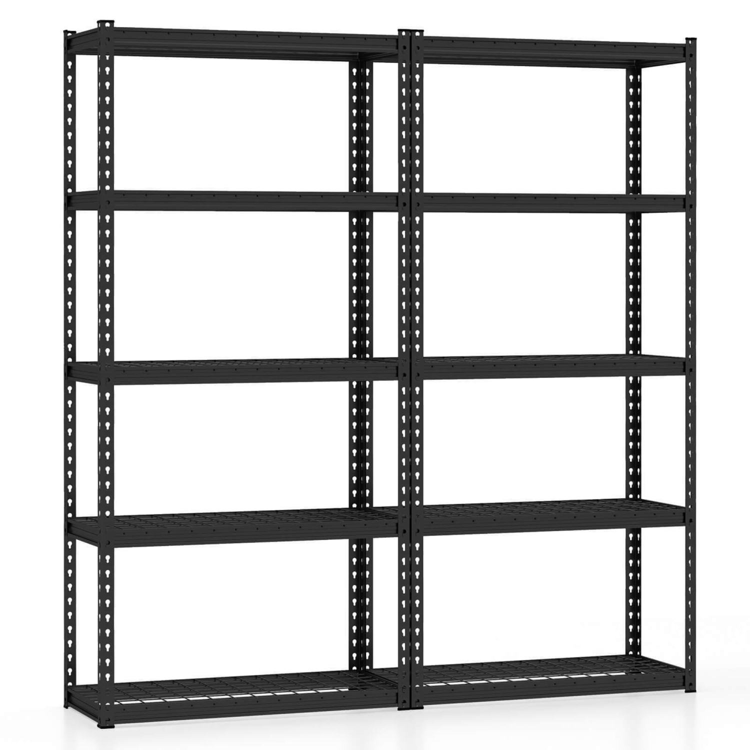 Gymax 5-Tier Storage Shelf Heavy Duty Storage Utility Rack Shelf w/Anti-tipping Device