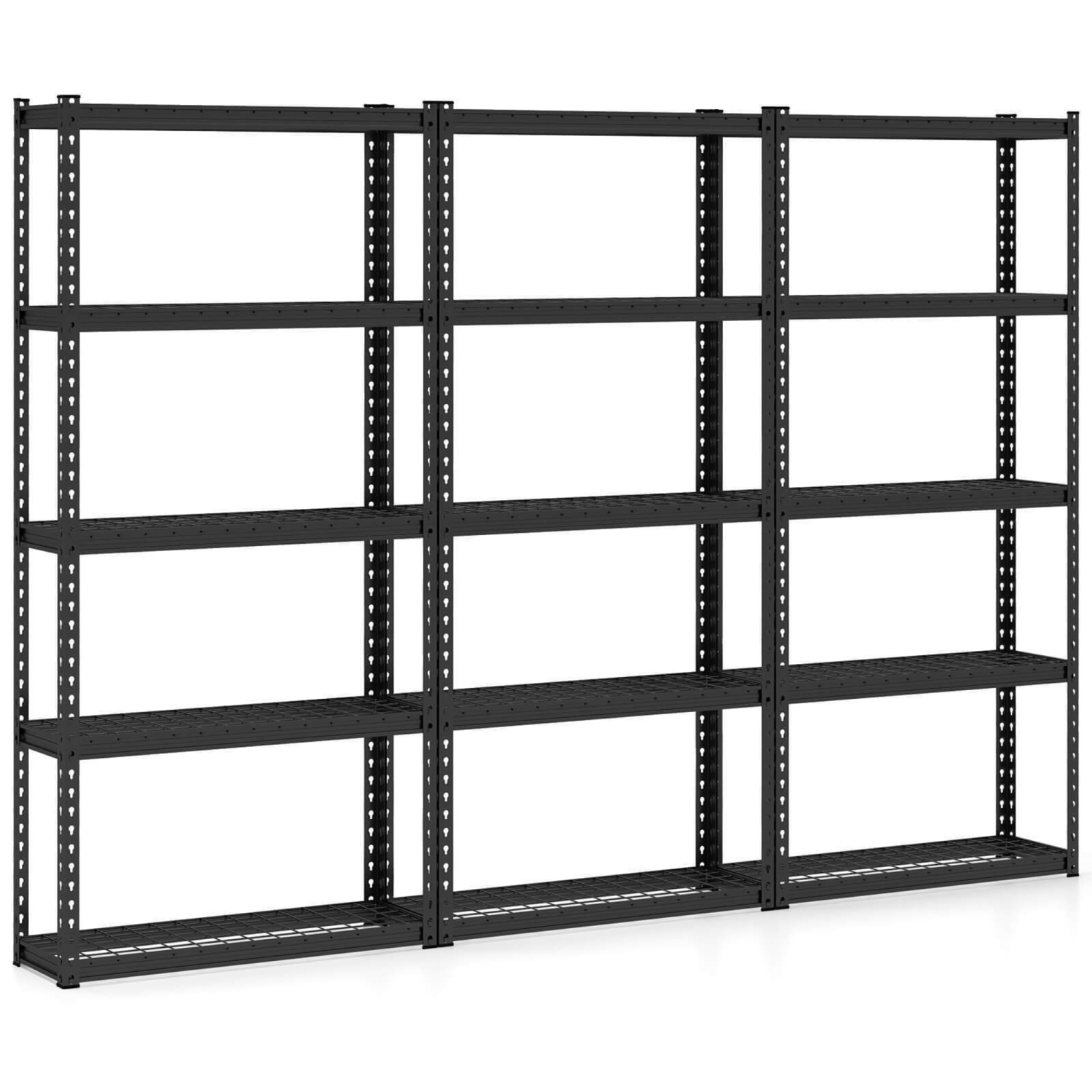 Gymax 5-Tier Heavy Duty Storage Shelf Storage Utility Rack Shelf w/Anti-tipping Device