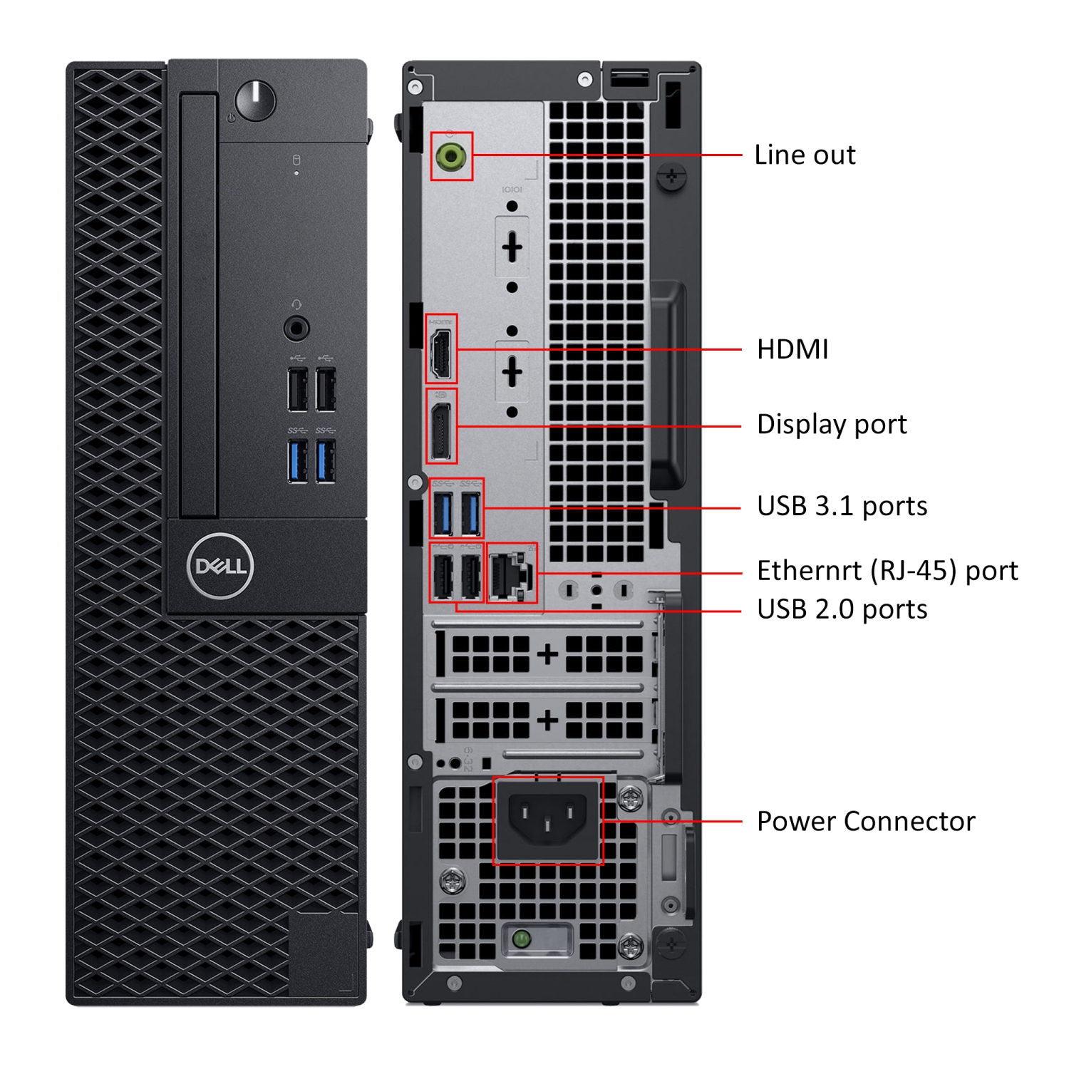 Refurbished - Desktop PC Dell OptiPlex 3060 SFF Computer - New 24 inch Monitor (Intel Hexa-Core i5 upto 4.10GHz/ 16GB DDR4 RAM/ 2000GB NVMe SSD/