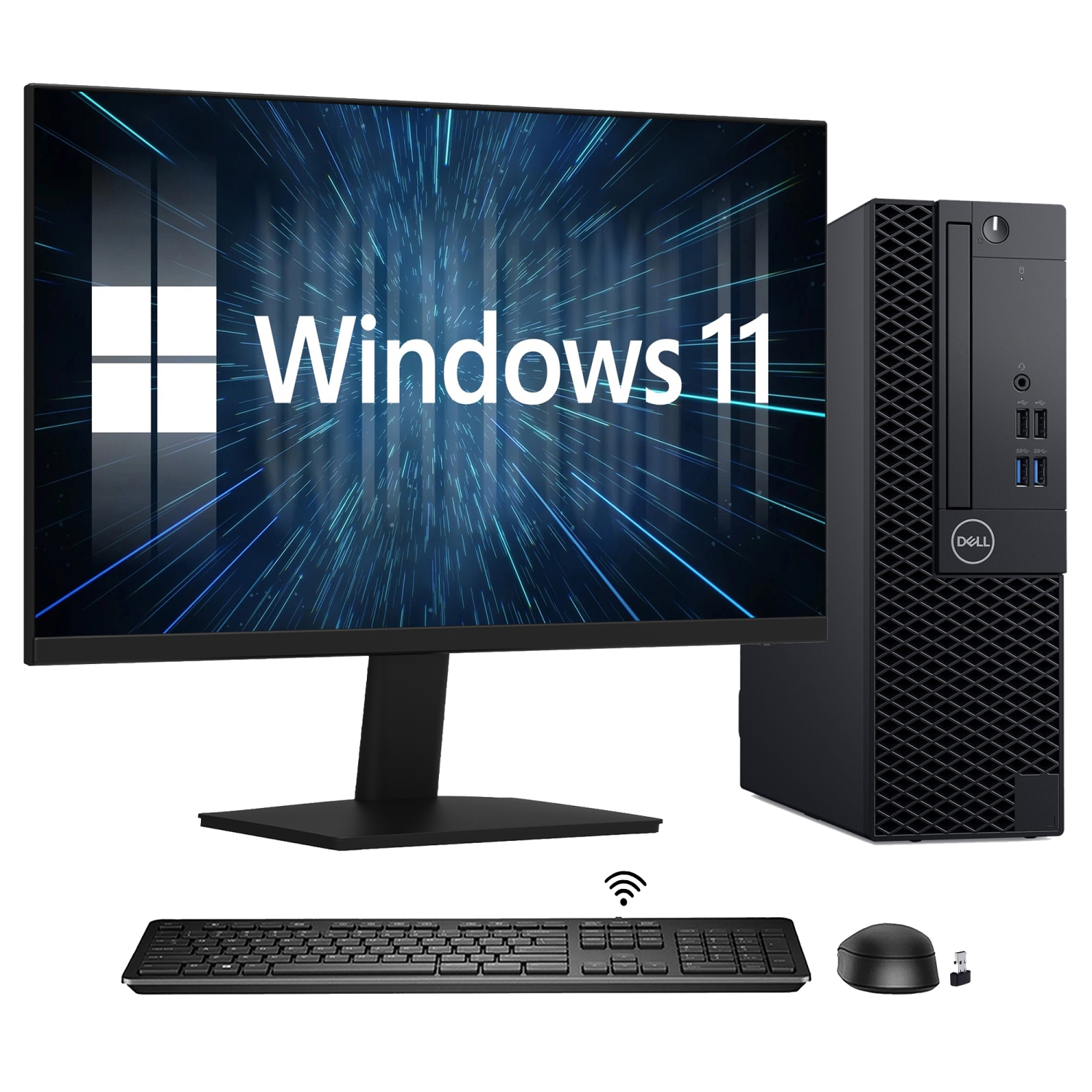 Refurbished - Dell OptiPlex 3060 SFF High-Performance Desktop Computer PC, Intel Hexa-Core i5 8th Gen, 16GB DDR4 RAM, New 1TB NVMe SSD, Windows 11