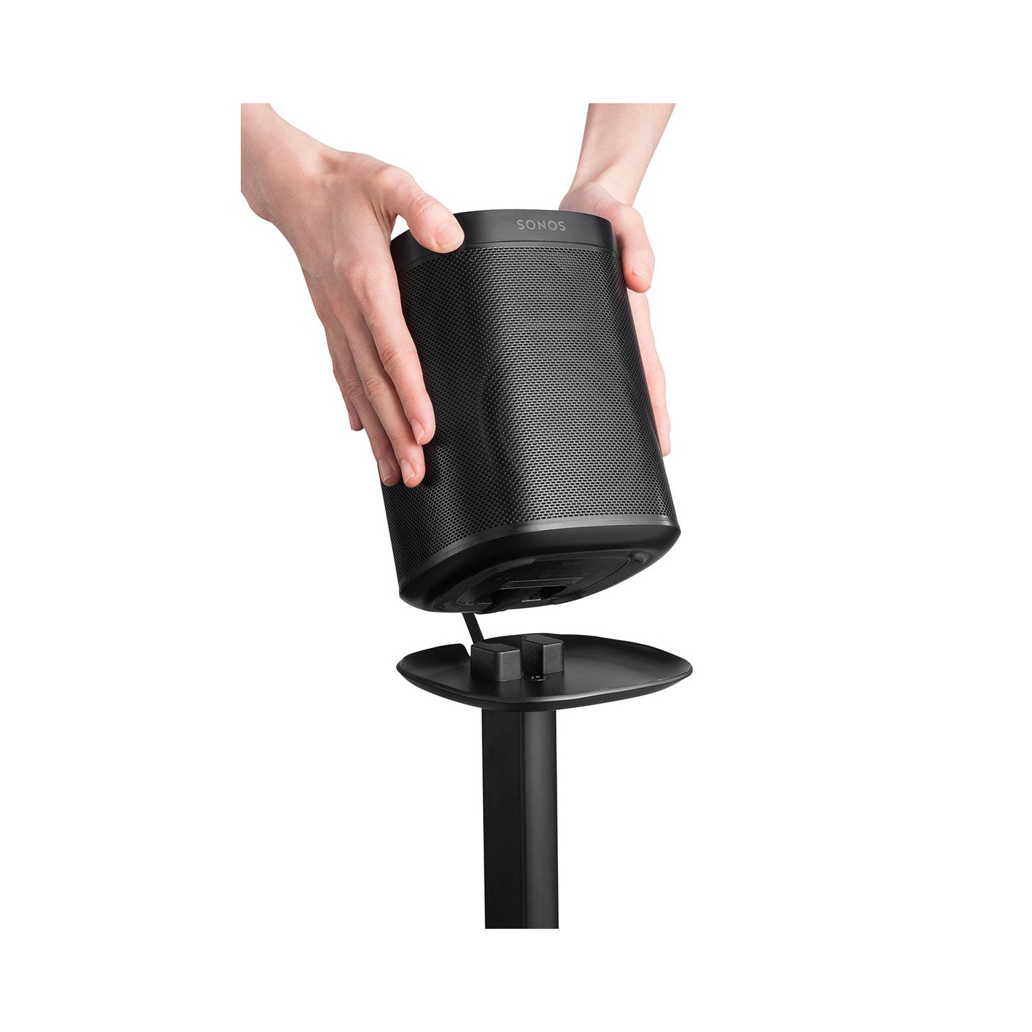 Boost S1-FLR2 supports de haut-parleurs au sol ajustables à hauteur noire pour SONOS® ONE, SONOS® ONE SL, SONOS Play:1