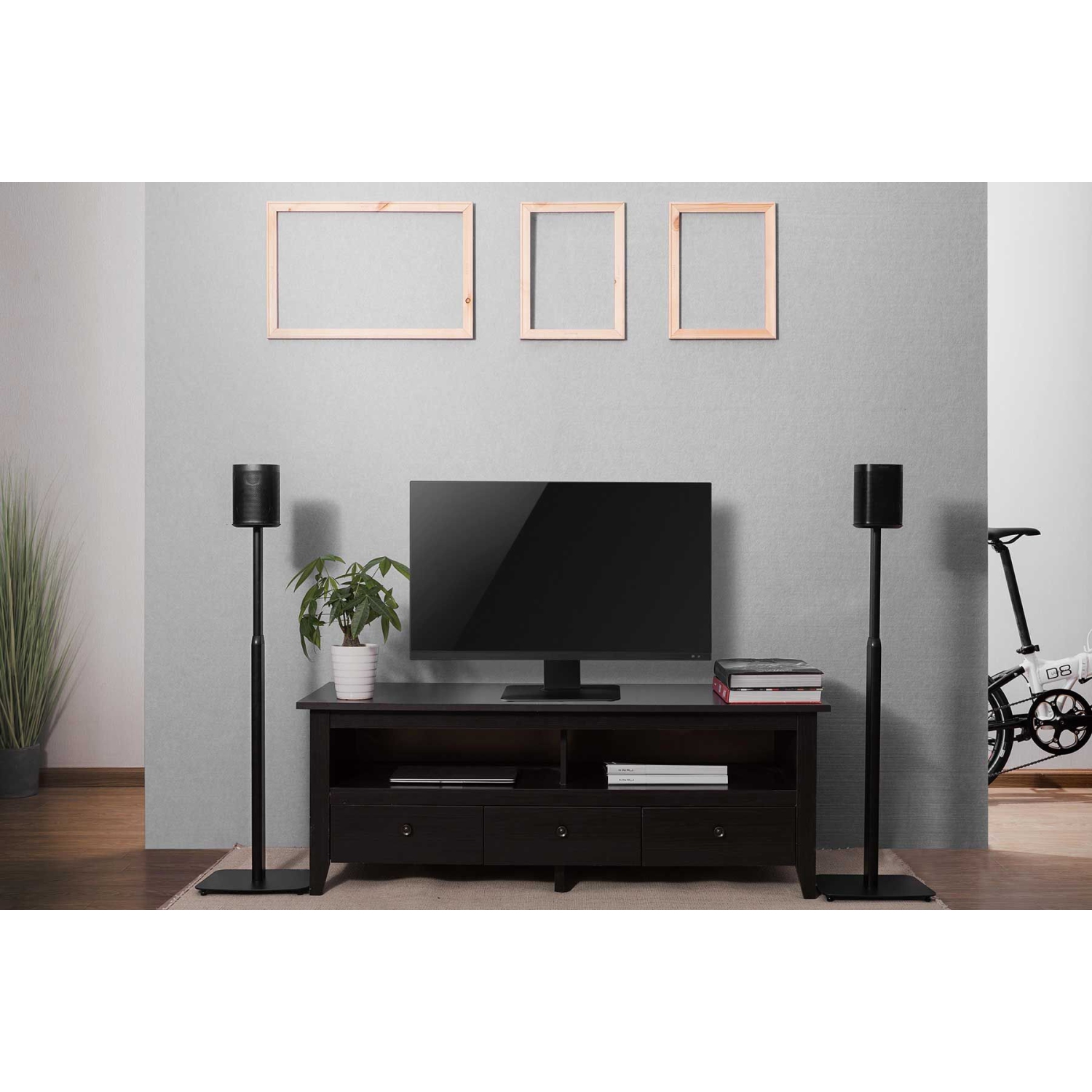 Boost S1-FLR2 supports de haut-parleurs au sol ajustables à hauteur noire pour SONOS® ONE, SONOS® ONE SL, SONOS Play:1