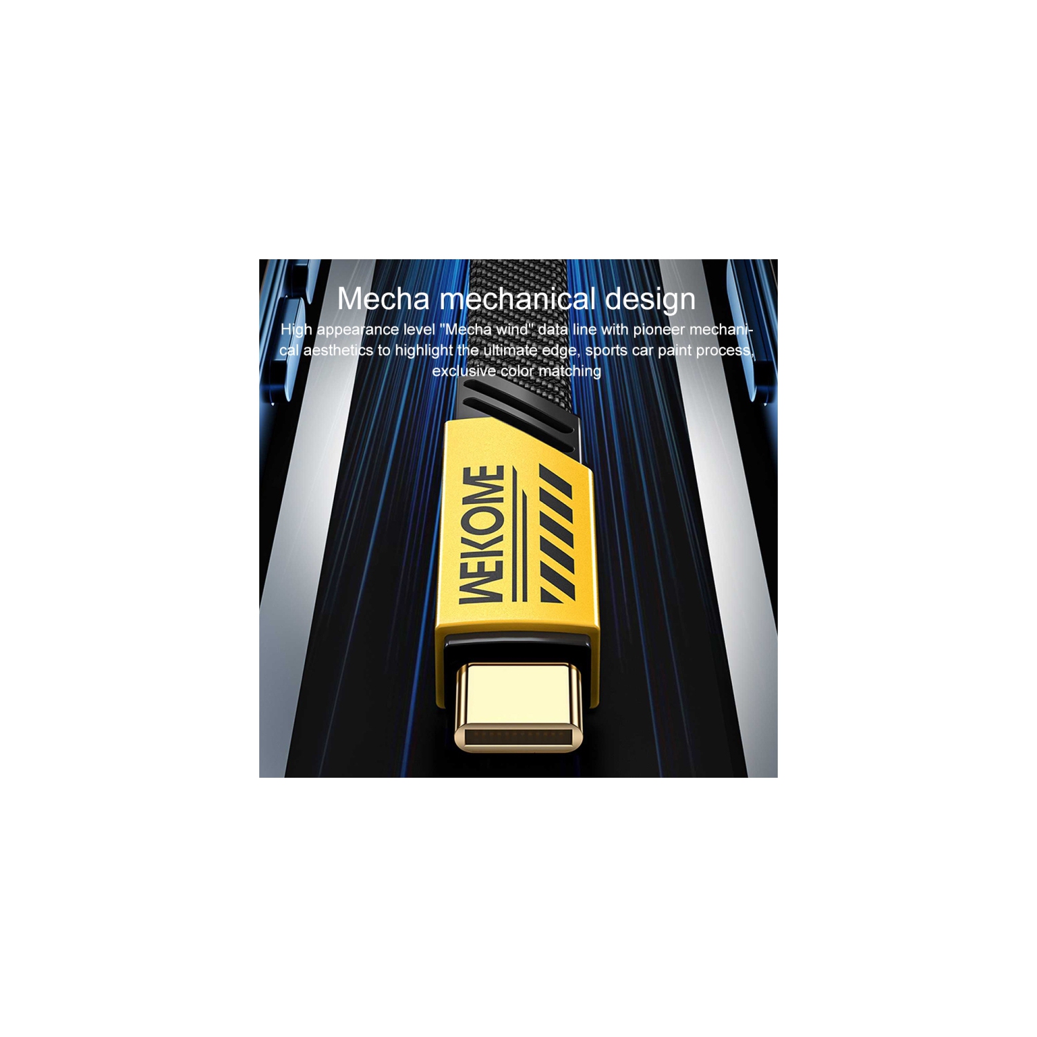 WEKOME 1m USB-C to USB-C 6A Super Fast charge Cable (WDC-190) Yellow