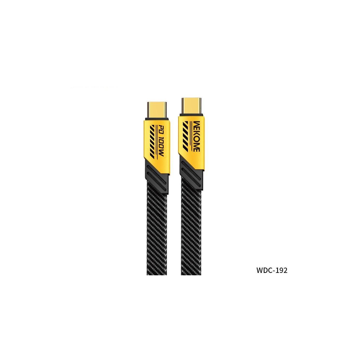 WEKOME 1m USB-C to USB-C 6A Super Fast charge Cable (WDC-190)Yellow