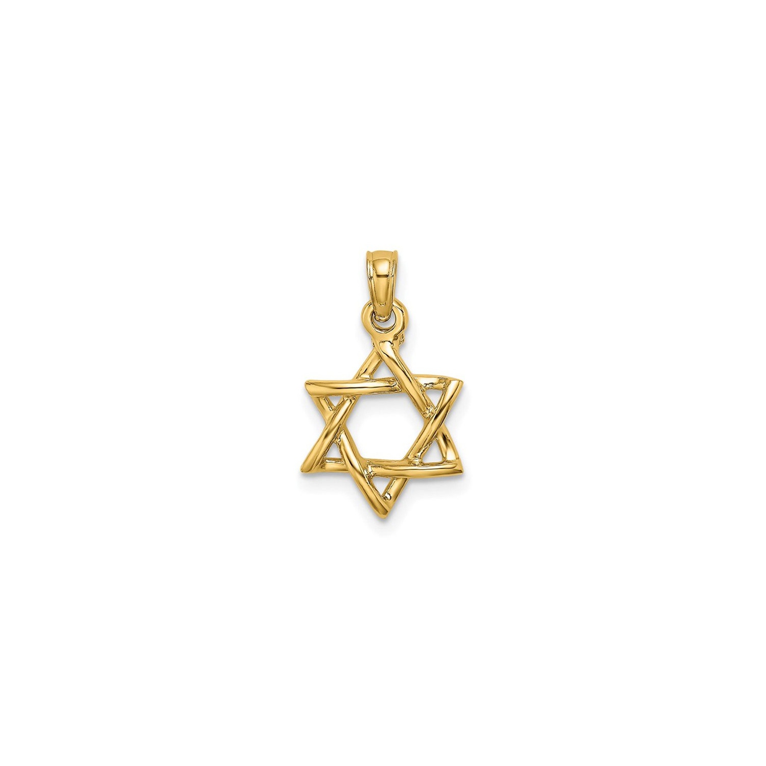 Star Of David Pendant in 14K Yellow Gold