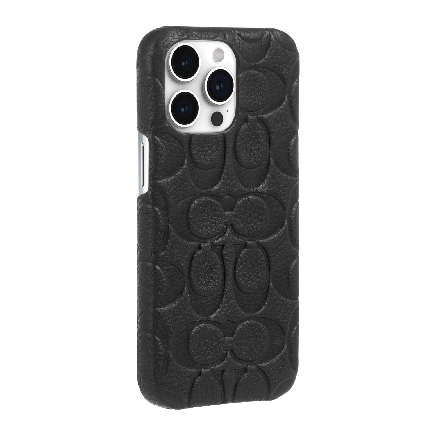 Coach iPhone 15 Pro Max Plastic Fitted Hard Shell Case – Black Emboss