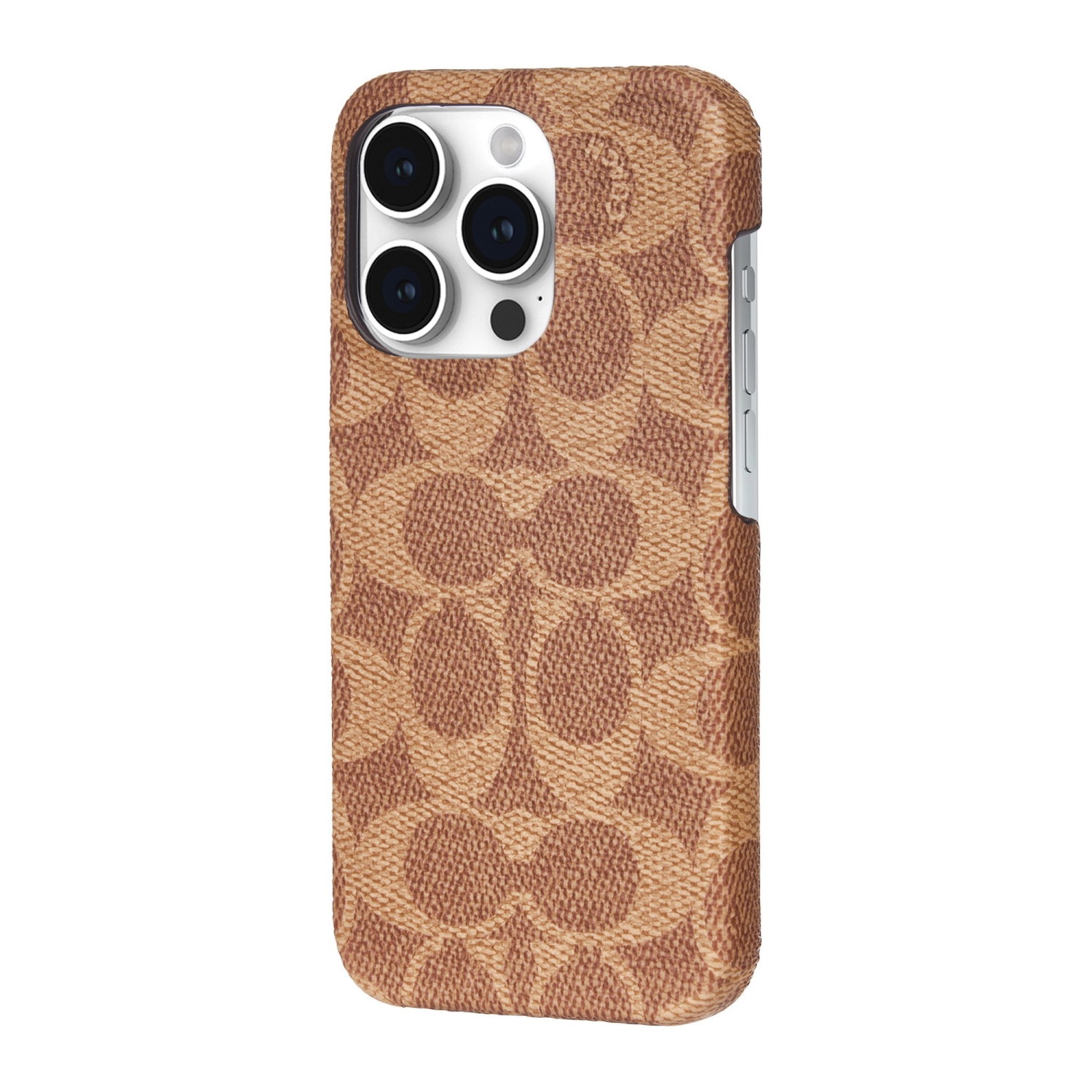 Coach iPhone 15 Pro Max Plastic Fitted Hard Shell Case – Tan