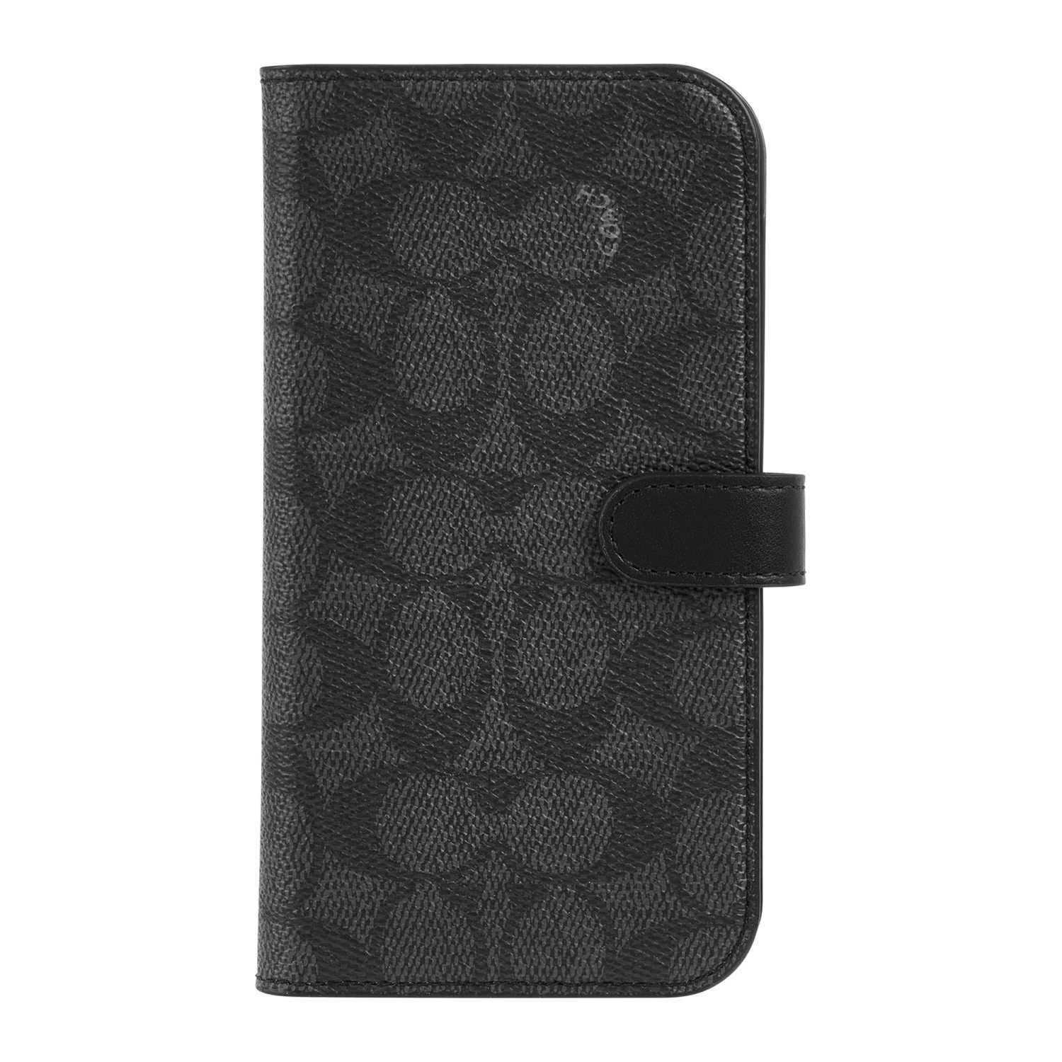 Coach iPhone 15 Pro Max Plastic Fitted Folio Case – Charcoal