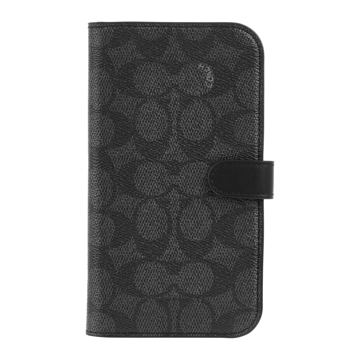 Coach iPhone 15 Plus Plastic Fitted Folio Case – Charcoal