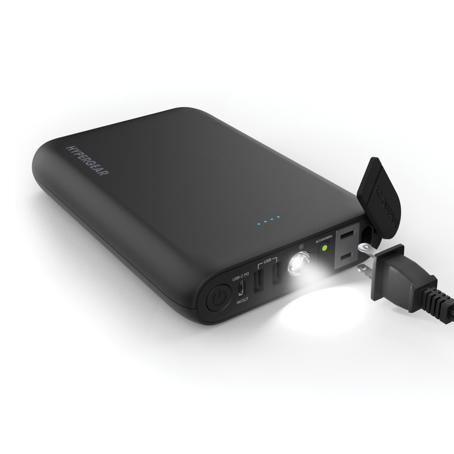HyperGear 24,000mAh 65W USB-C & A/C Outlet Power Brick Laptop Power Bank