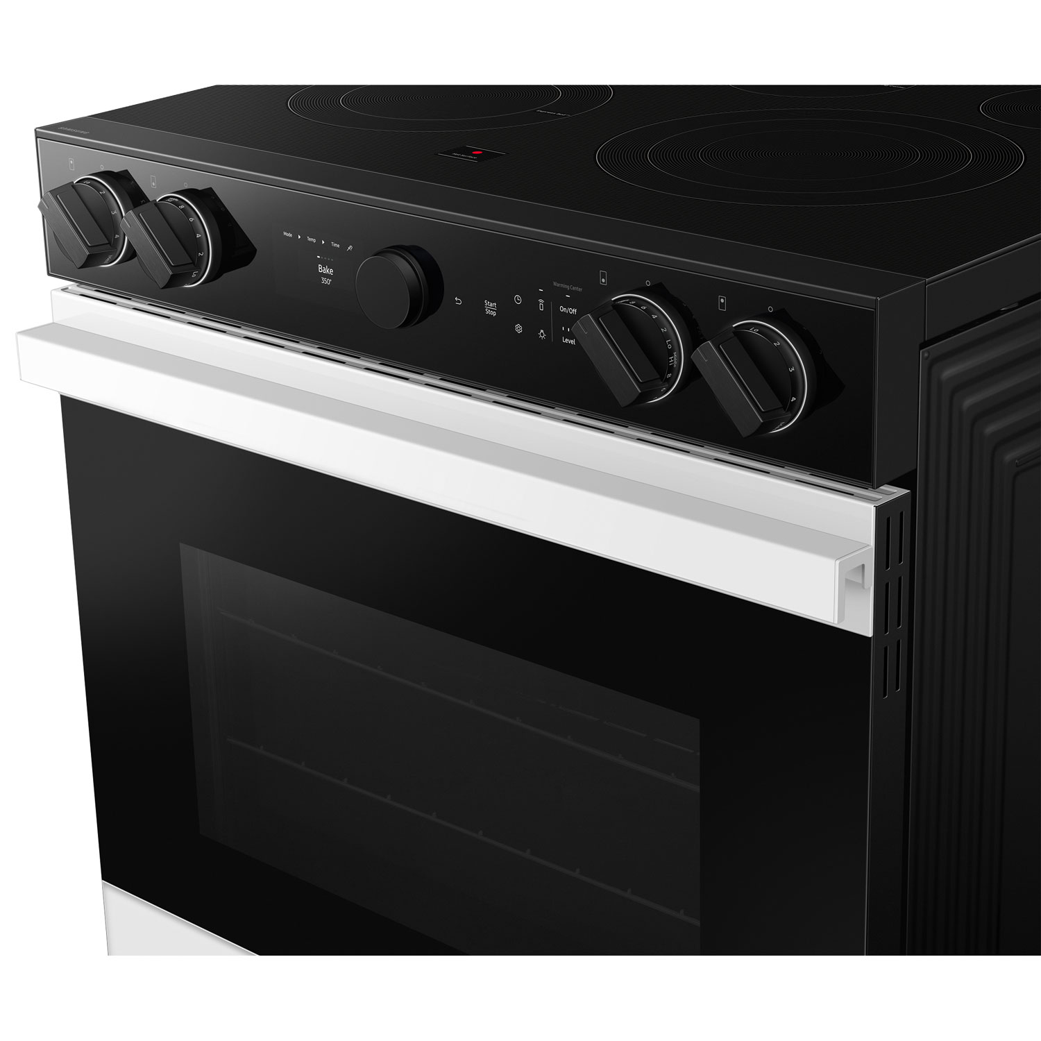 Samsung 30" 6.3 Cu. Ft. True Convection 5-Element Slide-In Electric Range - White Glass