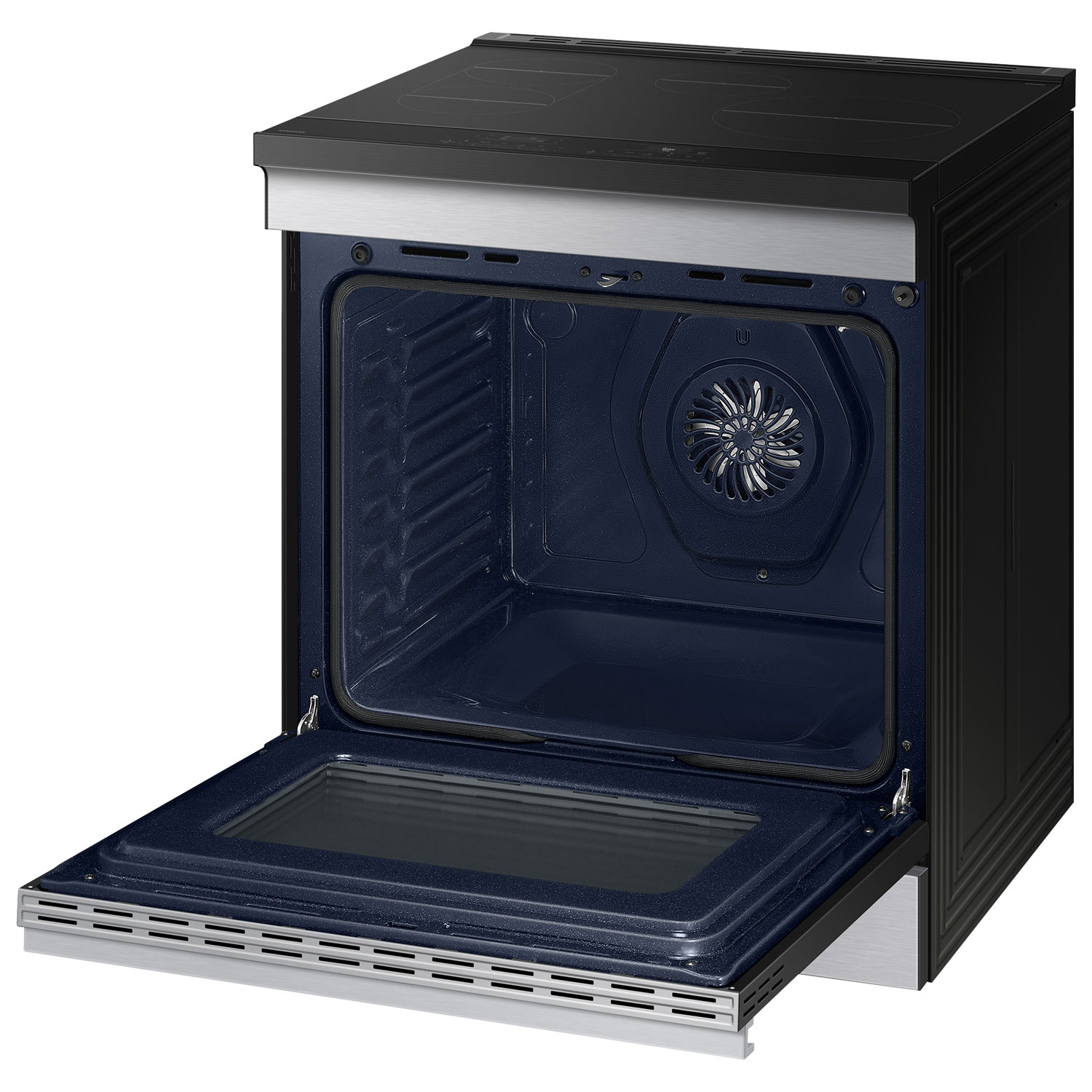 Samsung BESPOKE 30" 6.3 Cu. Ft. Fan Convection Induction Slide-In Electric Range - Stainless Steel