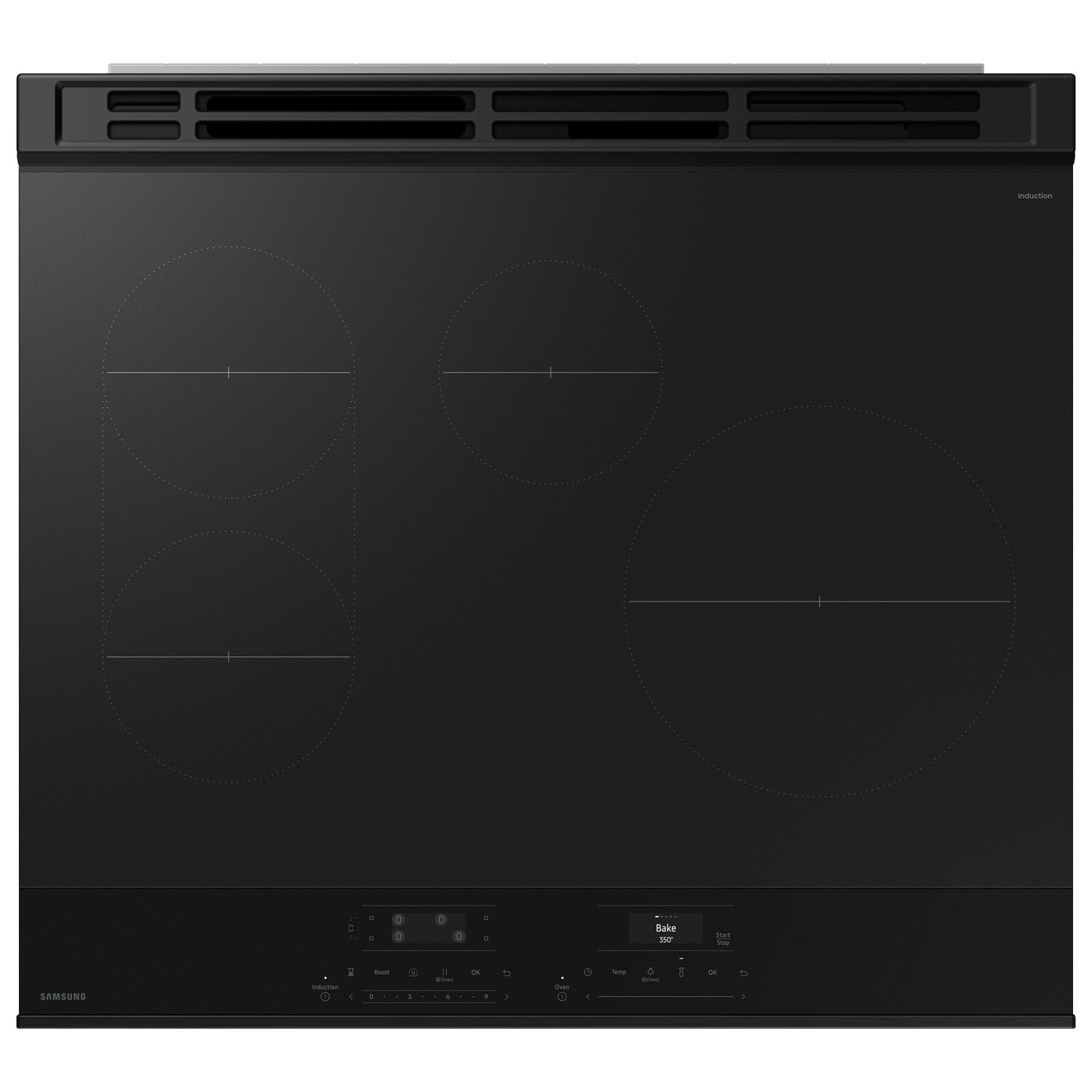 Samsung BESPOKE 30" 6.3 Cu. Ft. Fan Convection Induction Slide-In Electric Range - Stainless Steel