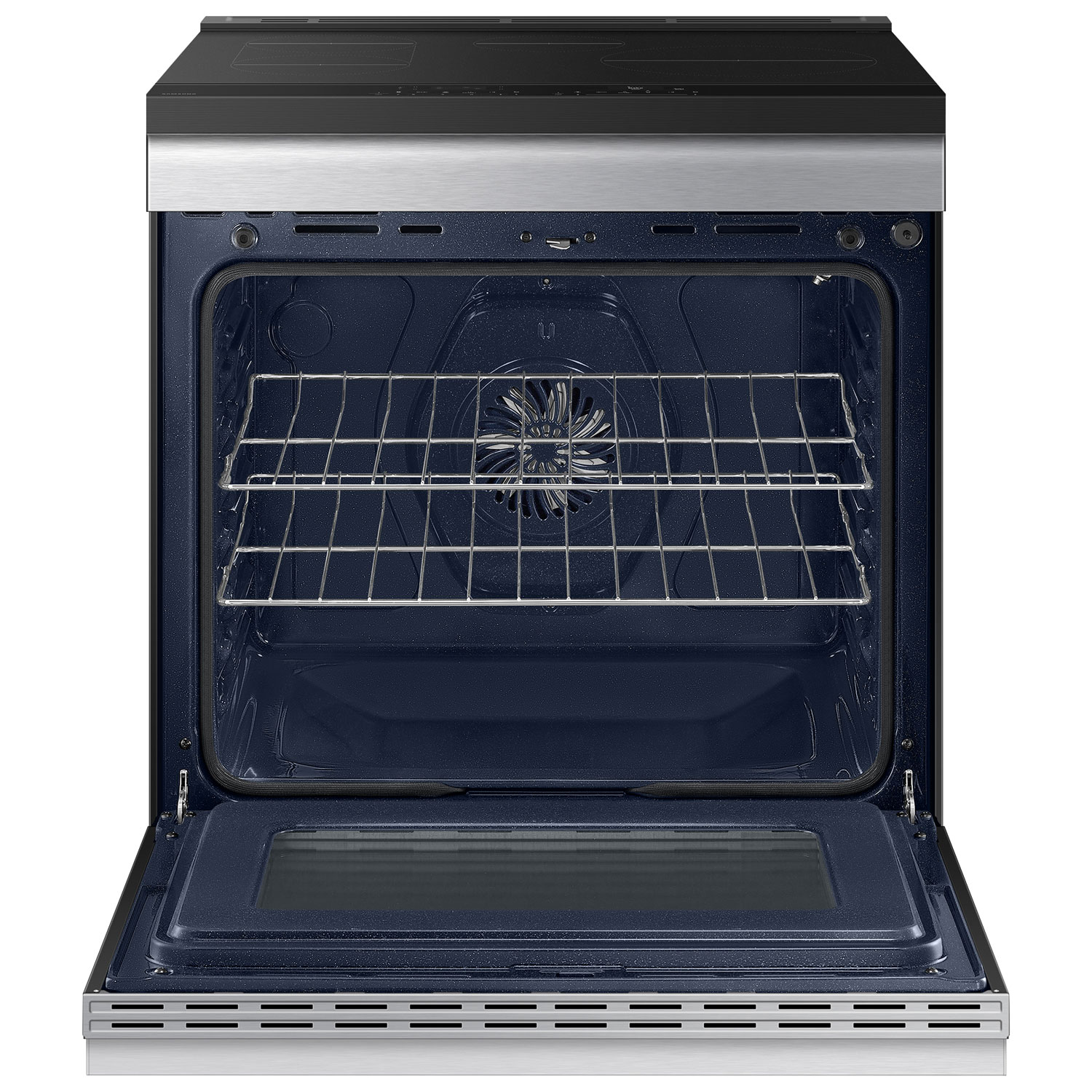 Cuisinière électrique encastrable à induction avec convection véritable 6,3 pi³ 30 po BESPOKE de Samsung - Acier inoxydable