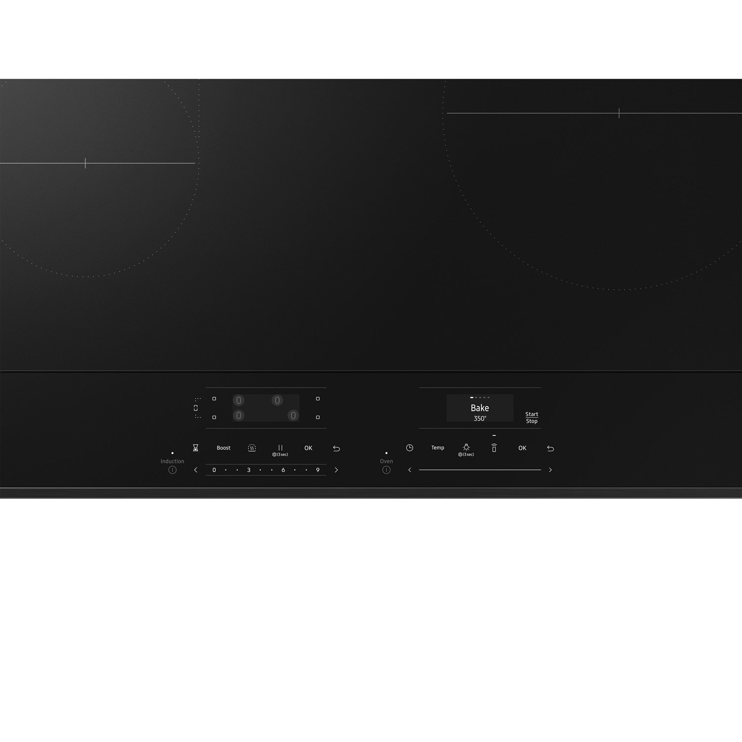 Cuisinière électrique encastrable à induction avec convection véritable 6,3 pi³ 30 po BESPOKE de Samsung - Acier inoxydable