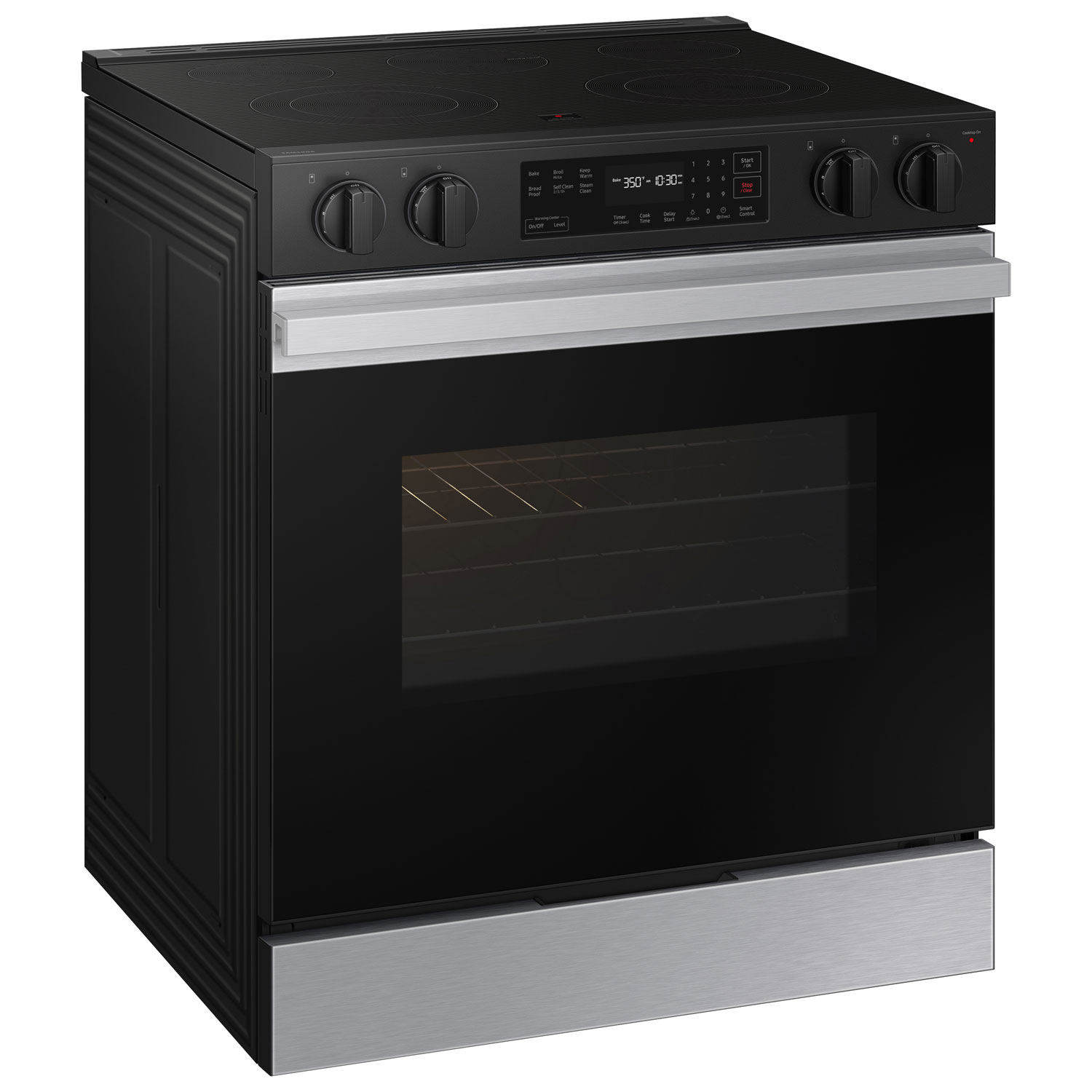 Samsung BESPOKE 30" 6.3 Cu. Ft. Self-Clean 5-Element Slide-In Electric Range - Stainless Steel