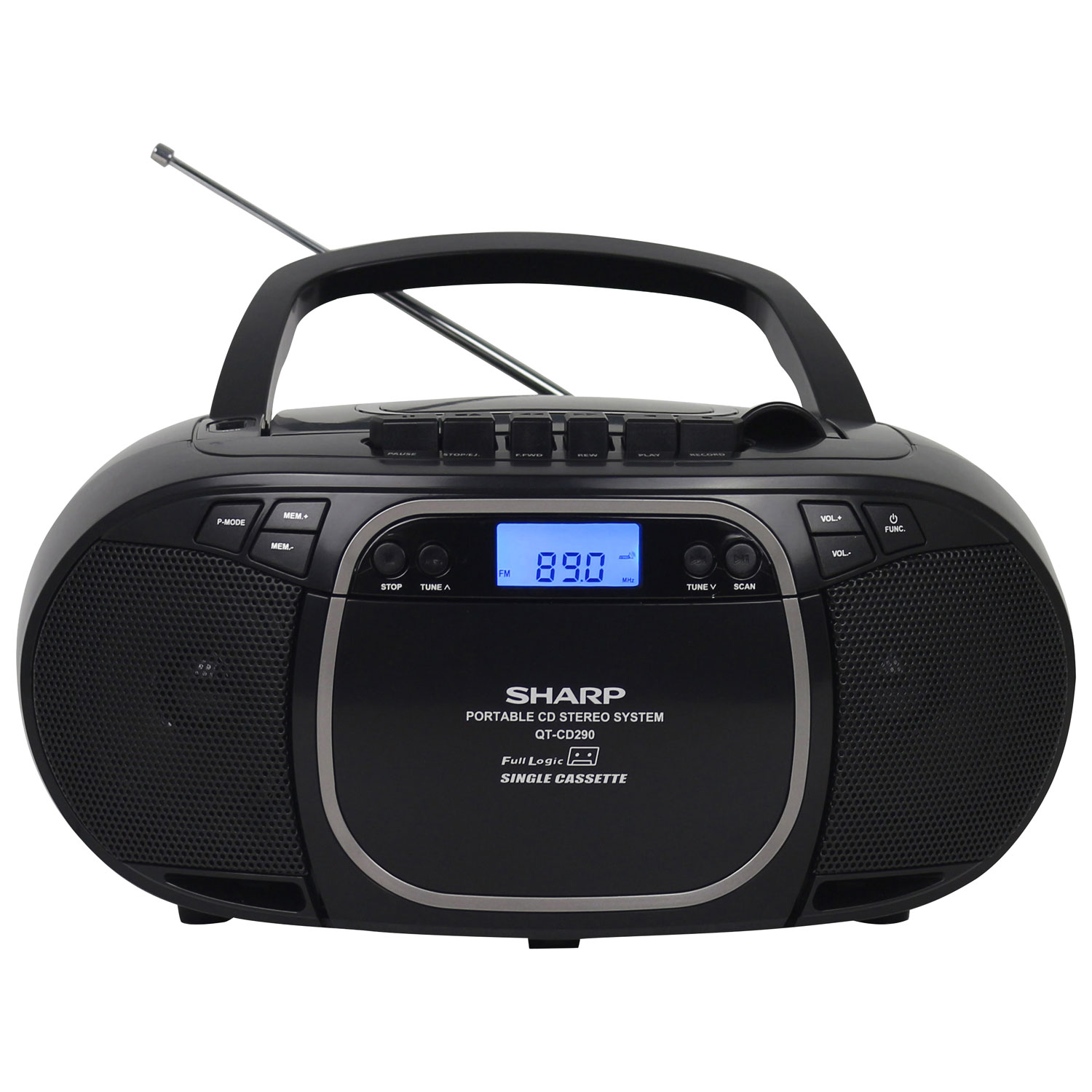 Sharp QT-CD290 CD/Cassette Boombox - Black | Best Buy Canada