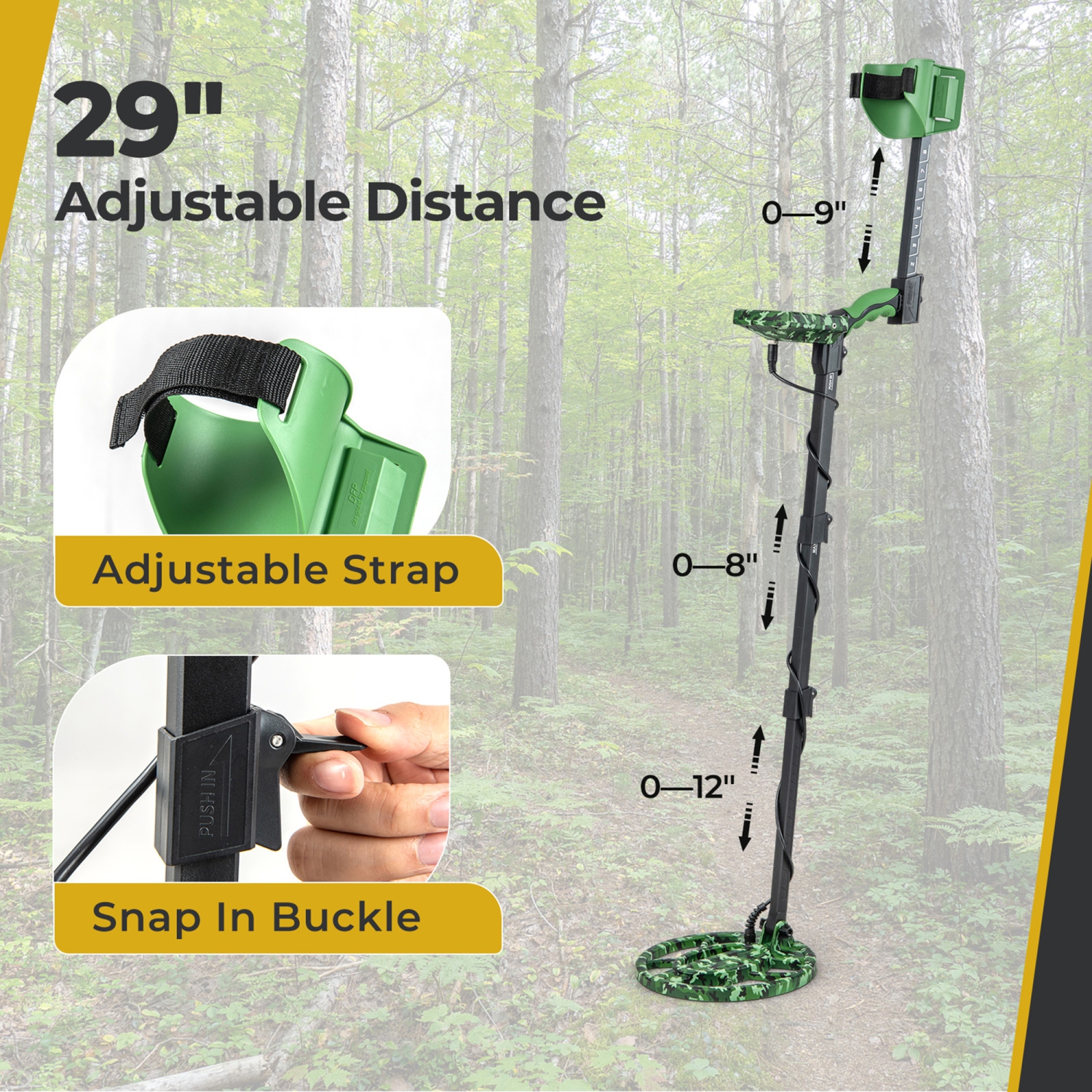 Gymax Metal Detector for Adults w/ 5 Professional Mode 3.5 MM Headphones Backlit