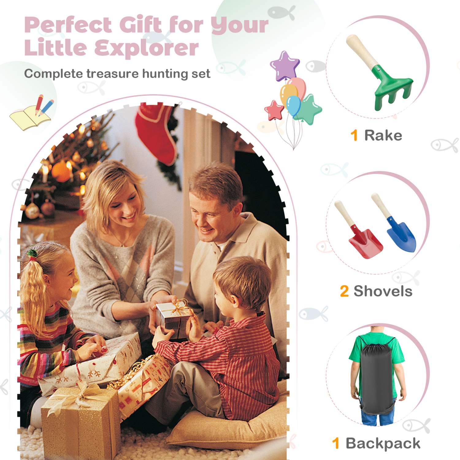 Gymax 24.5''-33.5'' Metal Detector for Kids with LCD Display IP68 Waterproof