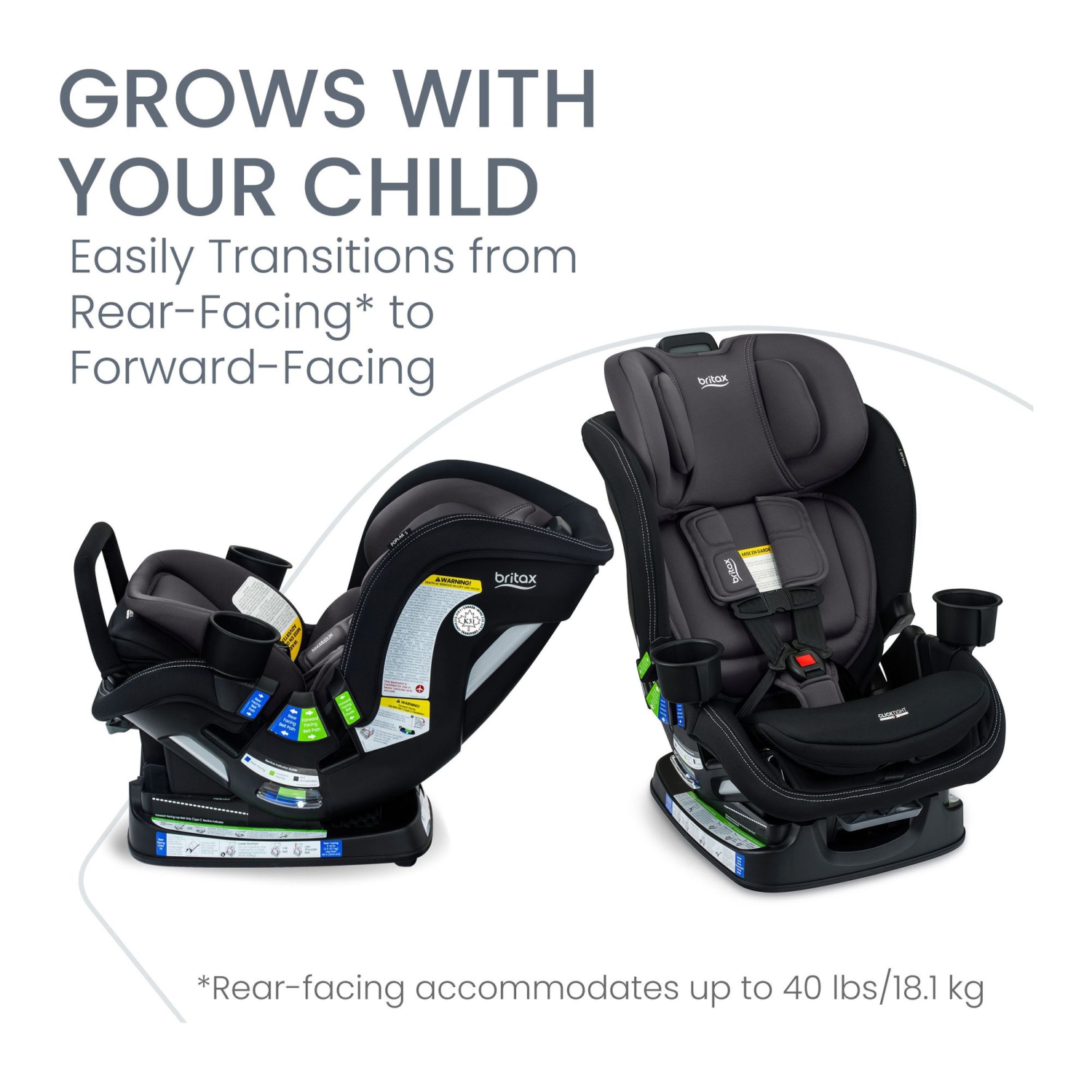 Siège d'auto convertible Britax Poplar S - Onyx pierre