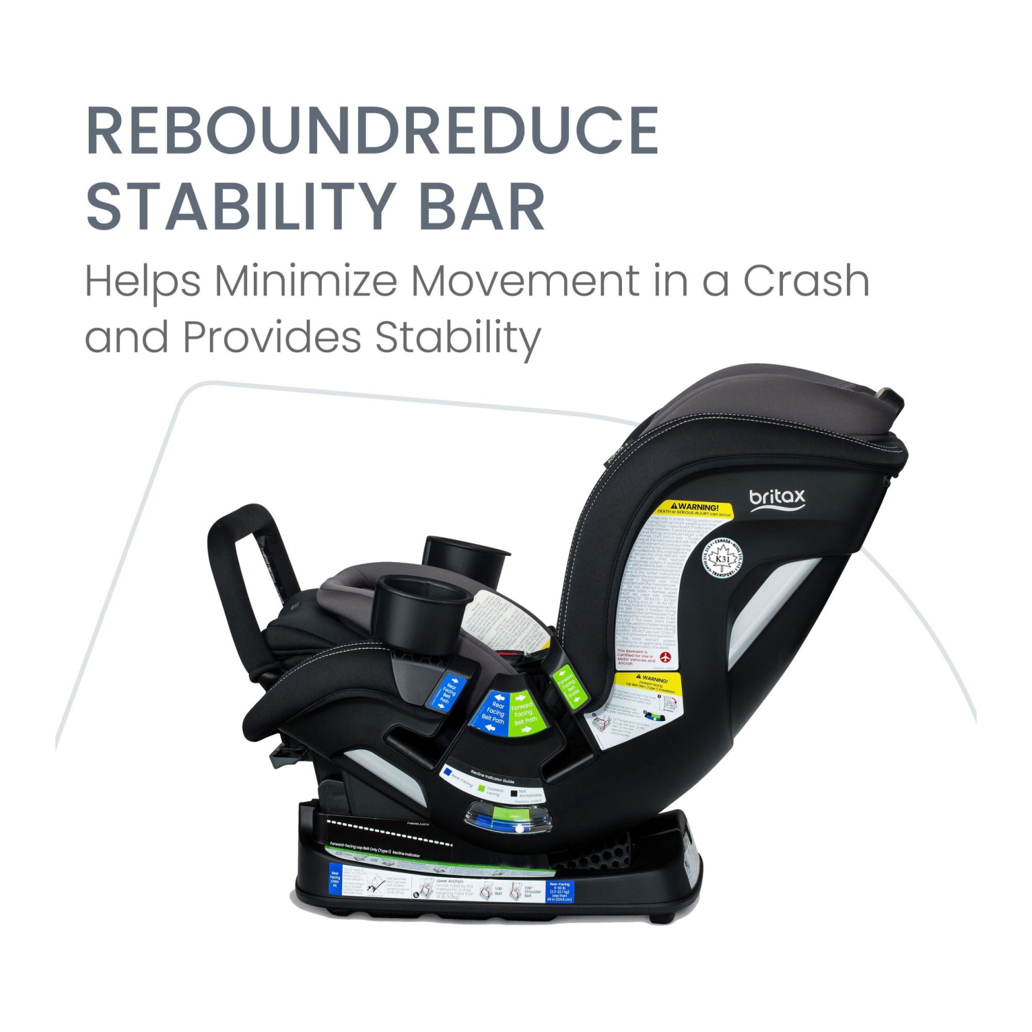 Siège d'auto convertible Britax Poplar S - Onyx pierre