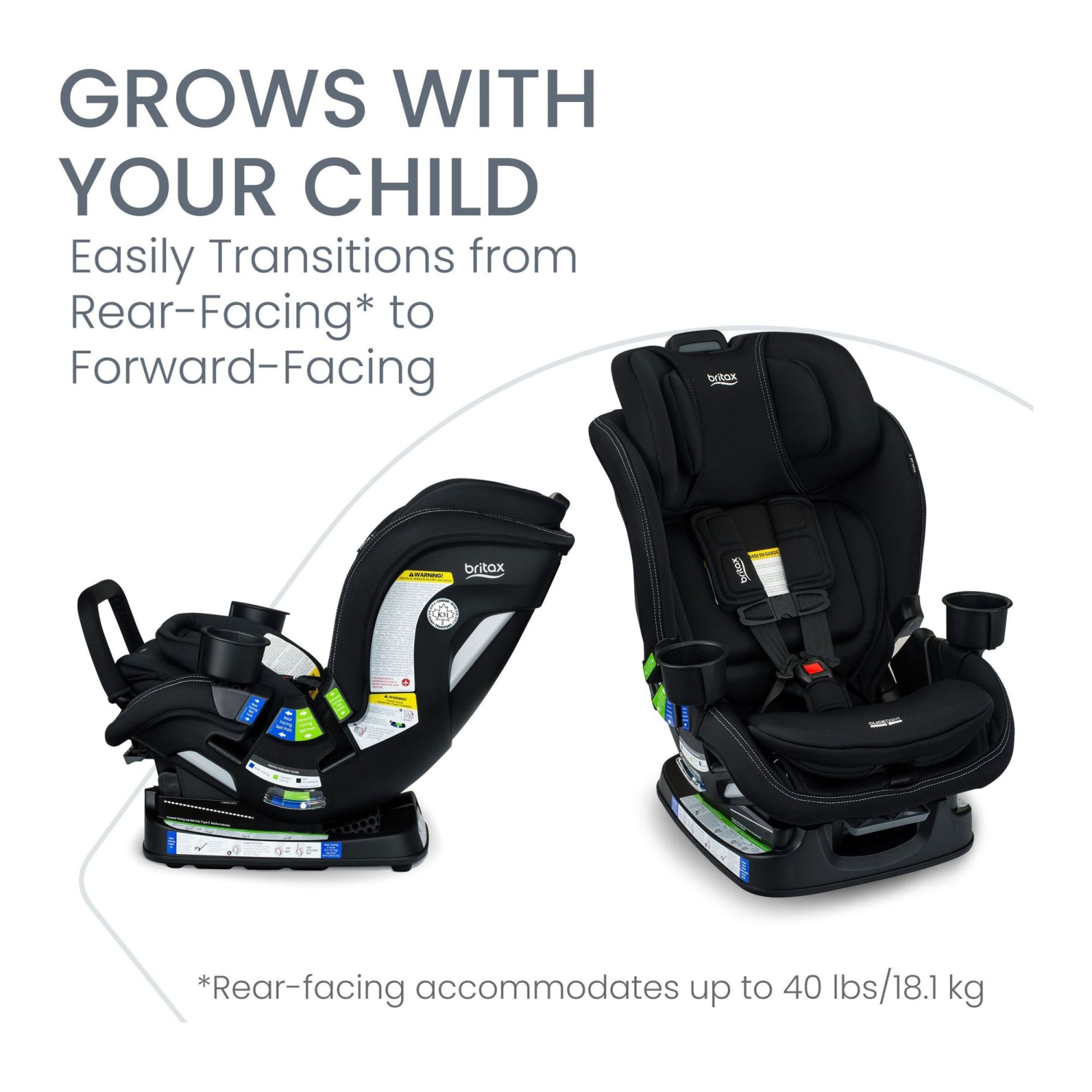 Siège d'auto convertible Britax Poplar S - Onyx