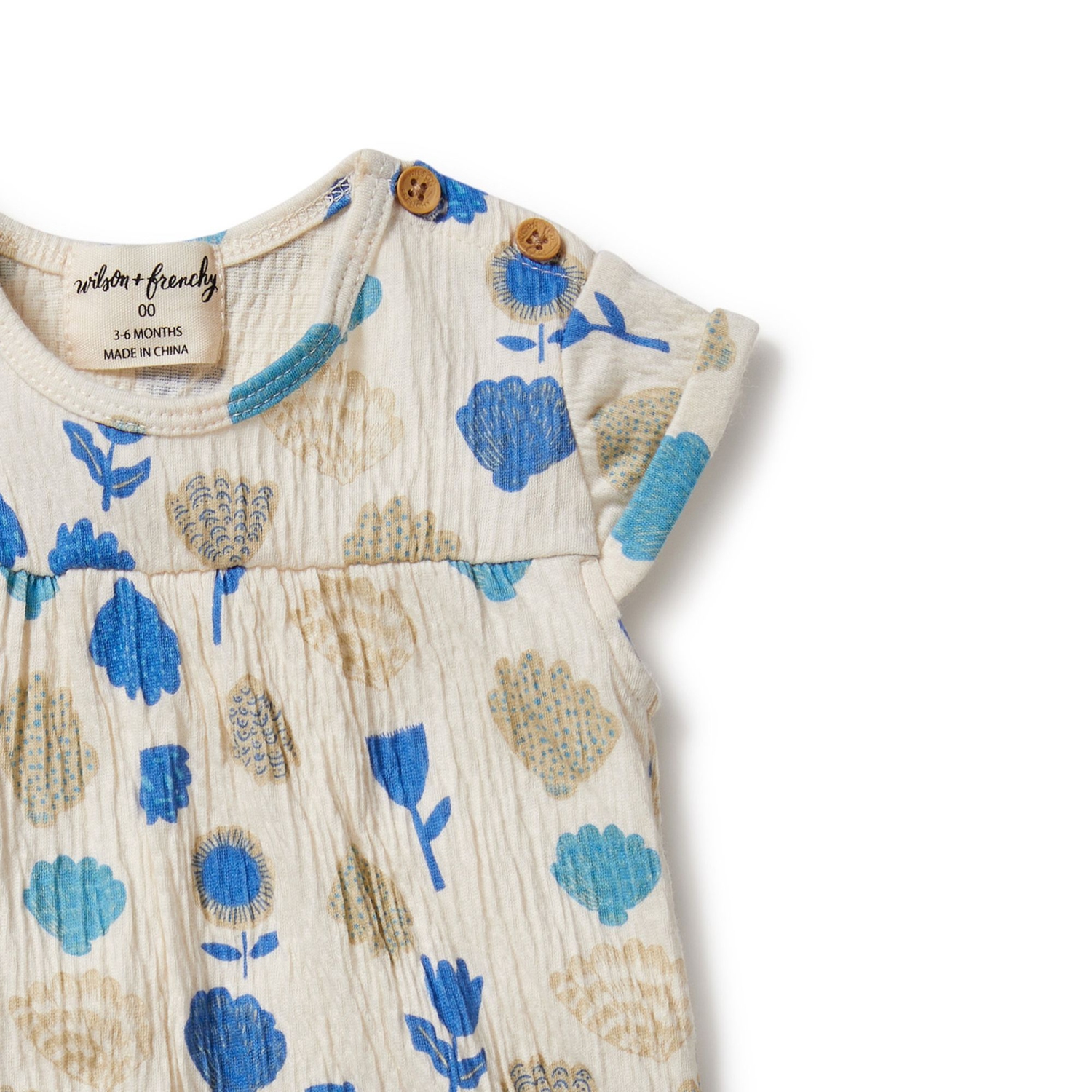 Wilson+Frenchy Crinkle Jumpsuit - Ocean Breeze