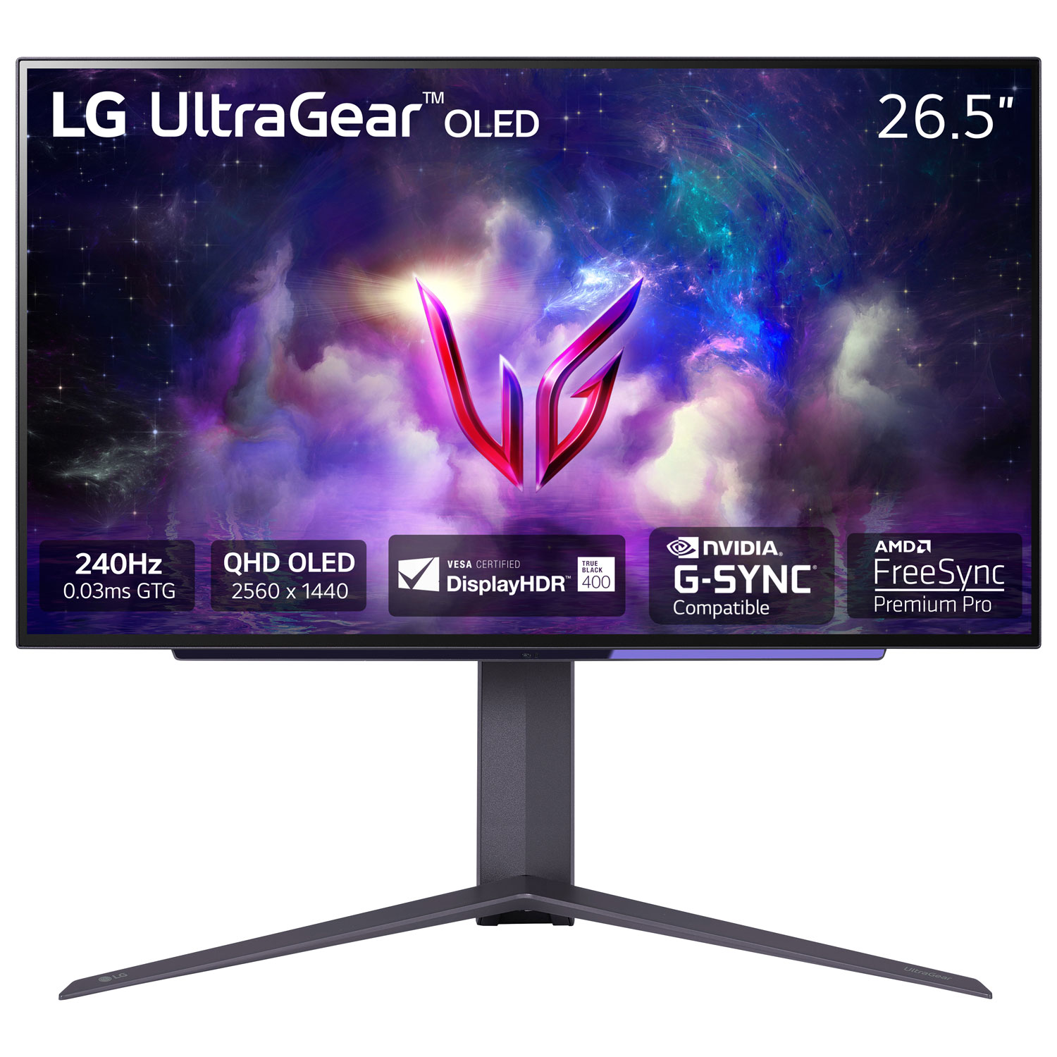 LG UltraGear 27" 240Hz 0.03ms GTG OLED LED Gaming Monitor (27GS95QE-B) - Black