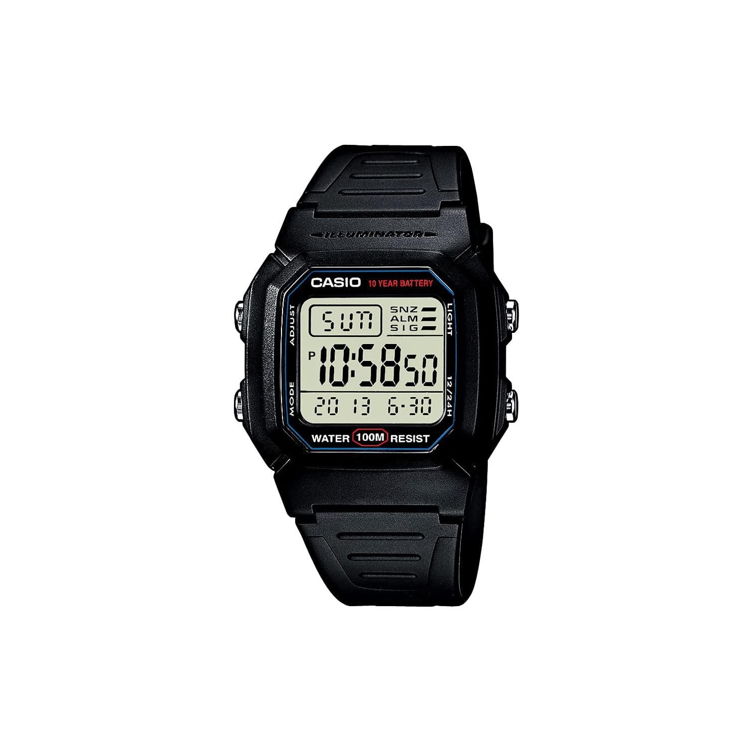 Casio Men's W800H-1AV Classic Digital Sport Watch, Blue,Black, One Size