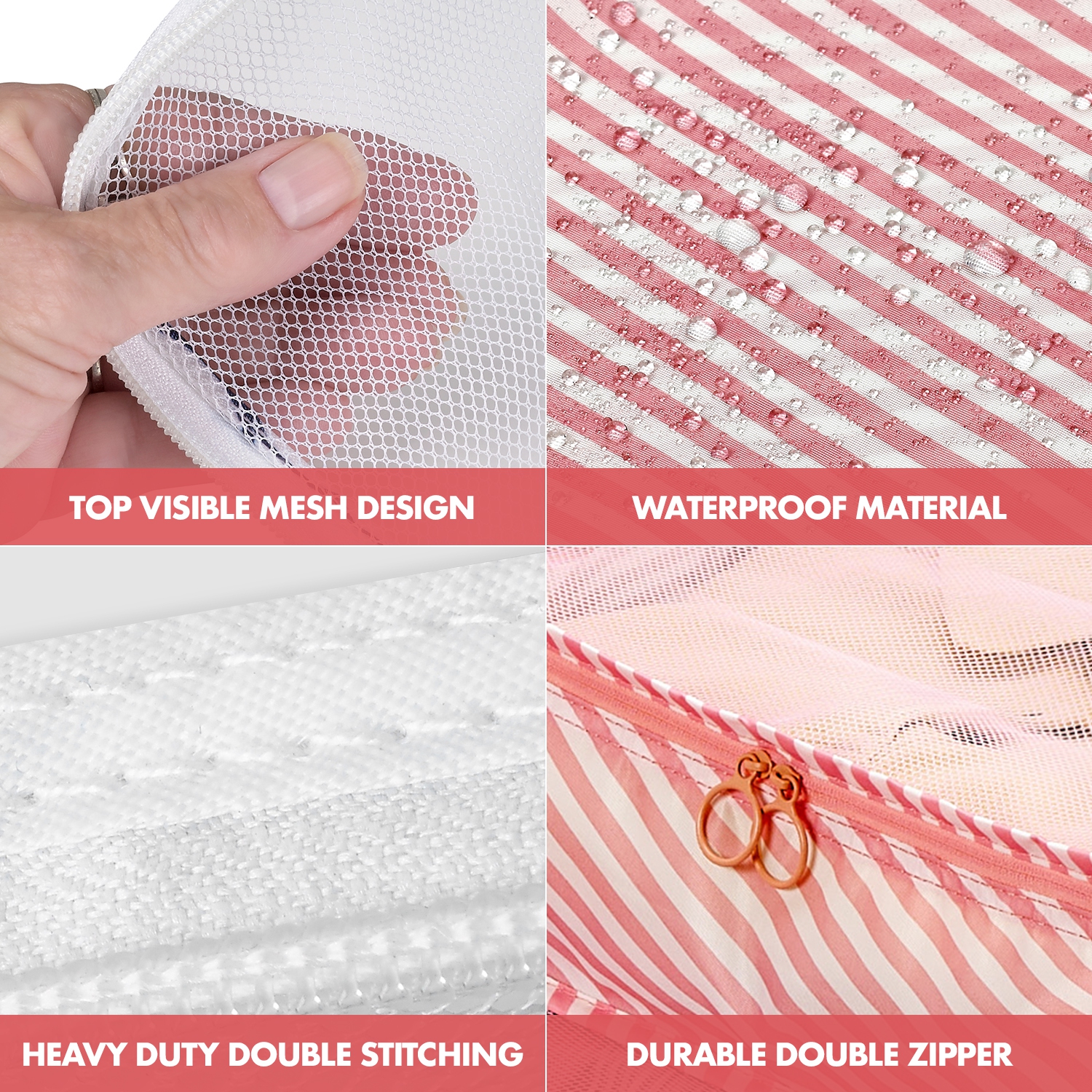 Cubes de rangement de voyage - Ensemble de 6 valises d'organisation de rangement et système de cube de compression