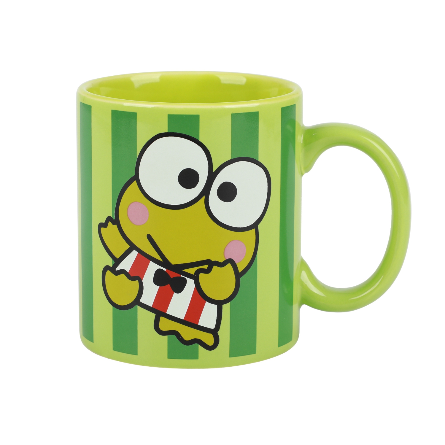 Tasse 16&nbsp;oz verte à rayures Keroppi Hello Kitty x Friends
