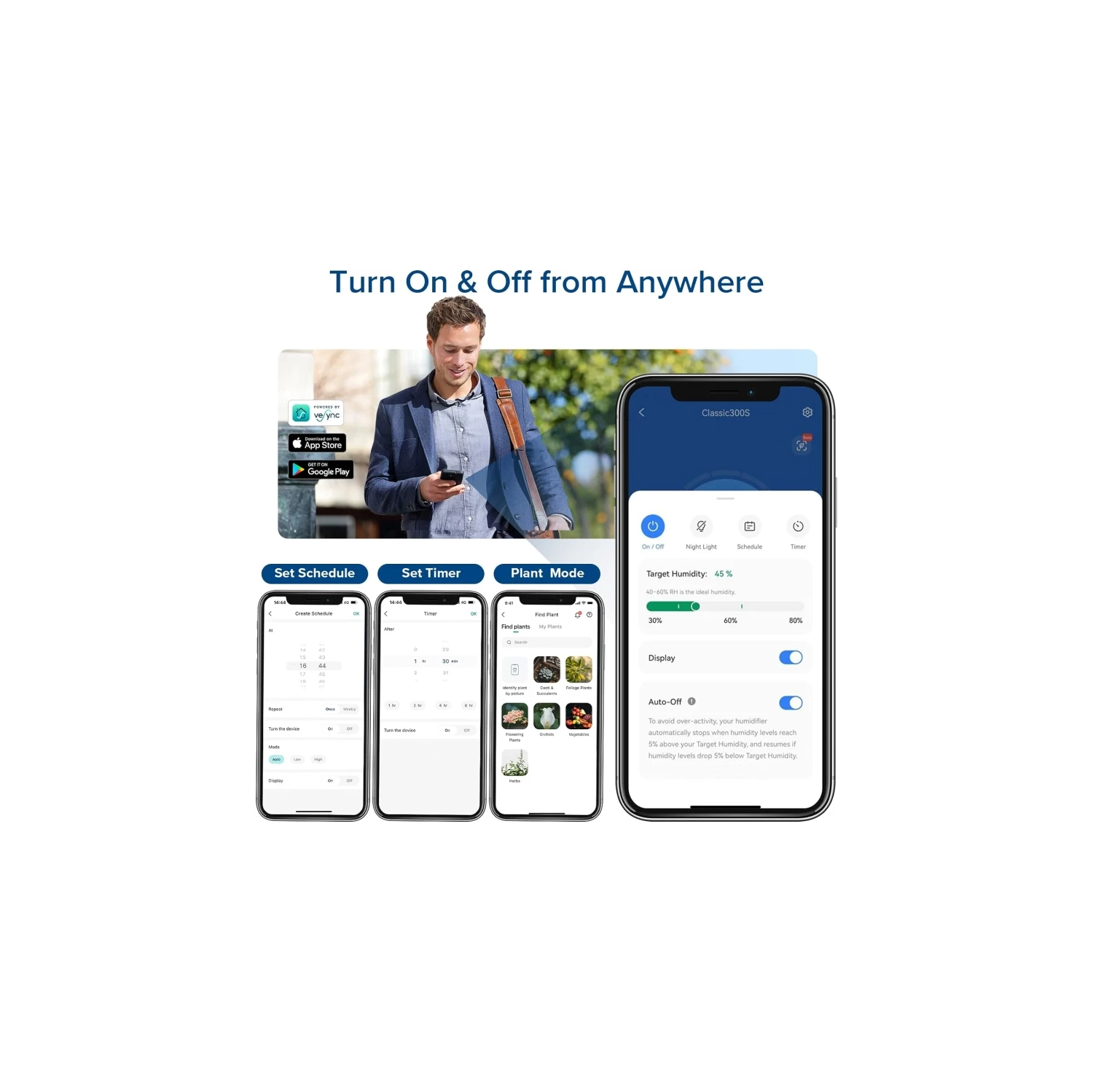 Smart 6L Top Fill Humidifier for Bedroom and Plants | Cool Mist, Essential Oil Tray, Alexa Compatible | Large Room Air Humidifier with Auto Mode and