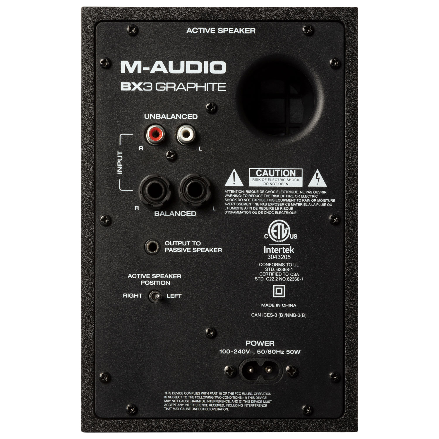 M-Audio BX3 Graphite 3.5" Multimedia Reference Monitor Speaker - Pair - Black/Grey