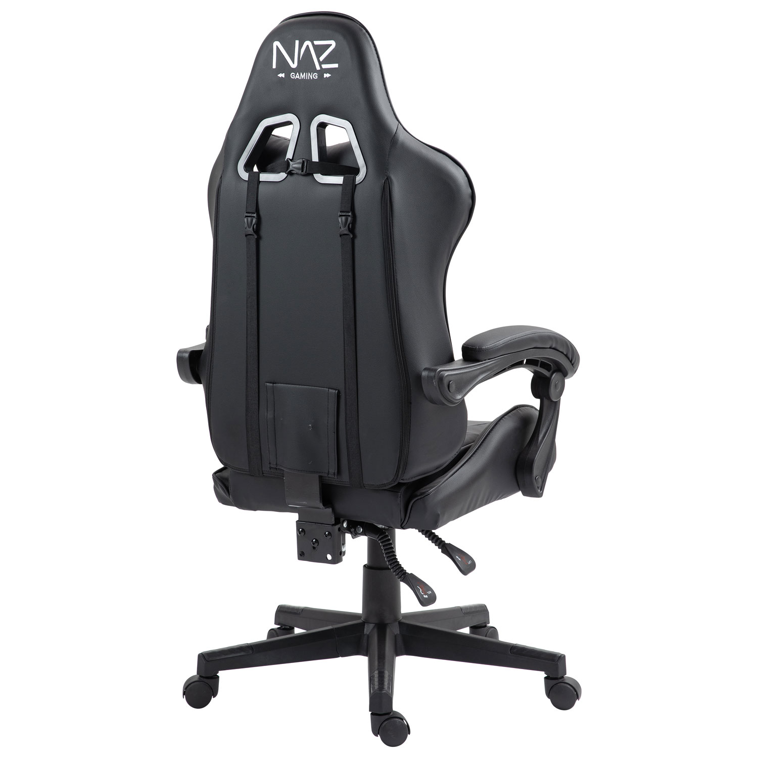 Fauteuil de jeu ergonomique à dossier haut en similicuir Tachi de Naz - Noir
