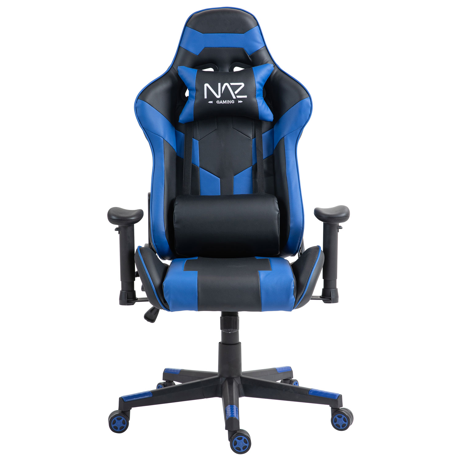 Fauteuil de jeu ergonomique à dossier haut en similicuir Gladius de Naz - Bleu