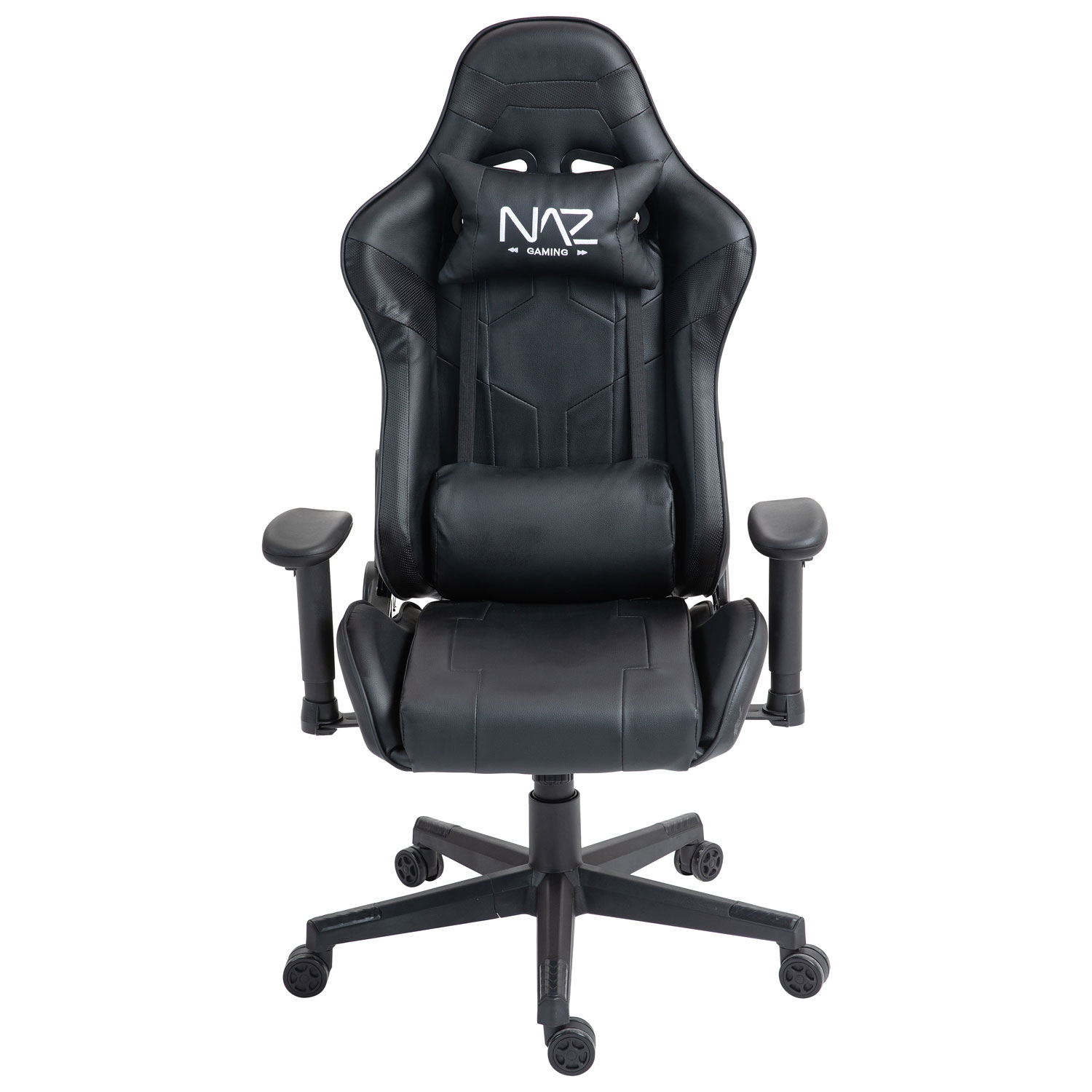 Fauteuil de jeu ergonomique à dossier haut en similicuir Gladius de Naz - Noir