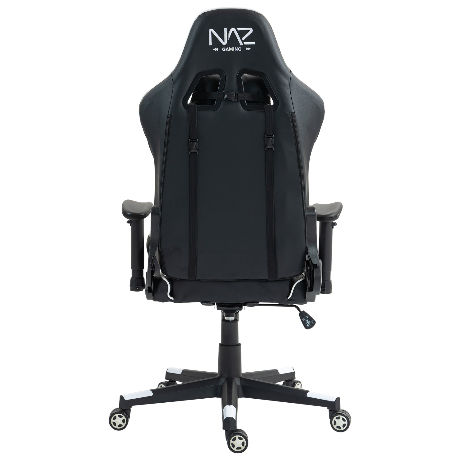Fauteuil de jeu ergonomique à dossier haut en similicuir Gladius de Naz - Noir/Blanc