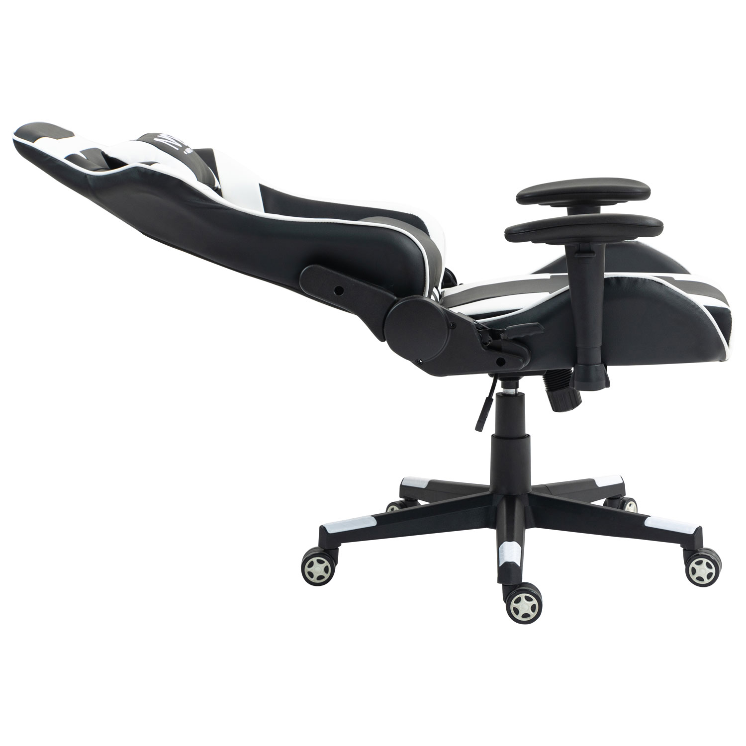 Fauteuil de jeu ergonomique à dossier haut en similicuir Gladius de Naz - Noir/Blanc