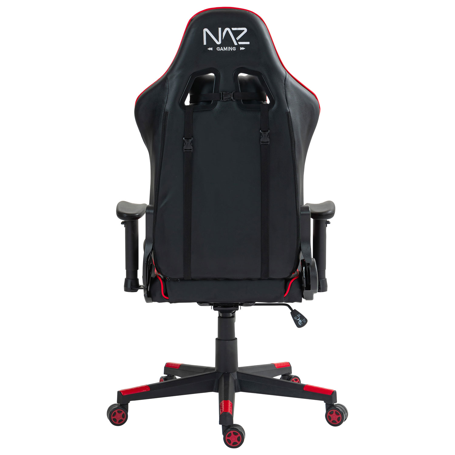 Fauteuil de jeu ergonomique à dossier haut en similicuir Gladius de Naz - Rouge