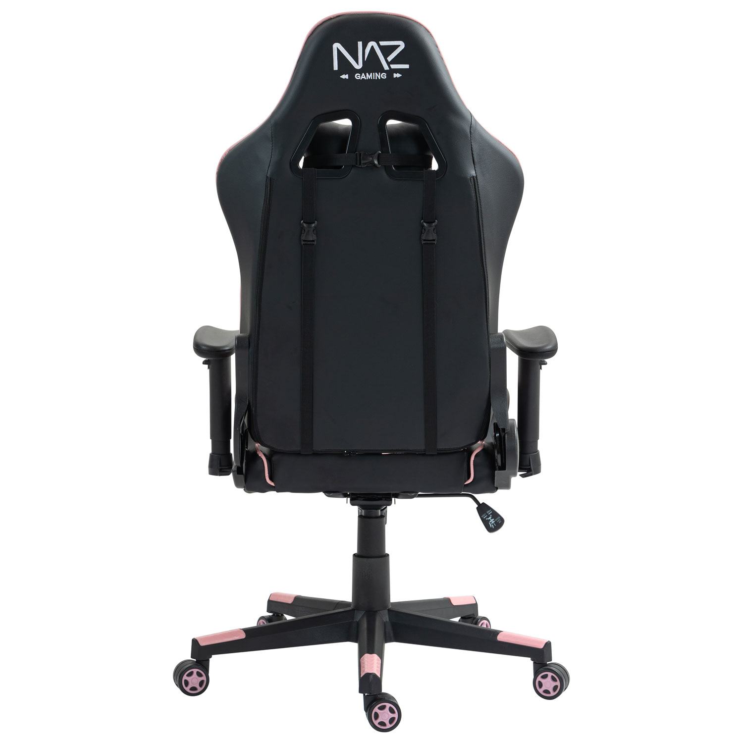 Fauteuil de jeu ergonomique à dossier haut en similicuir Gladius de Naz - Rose
