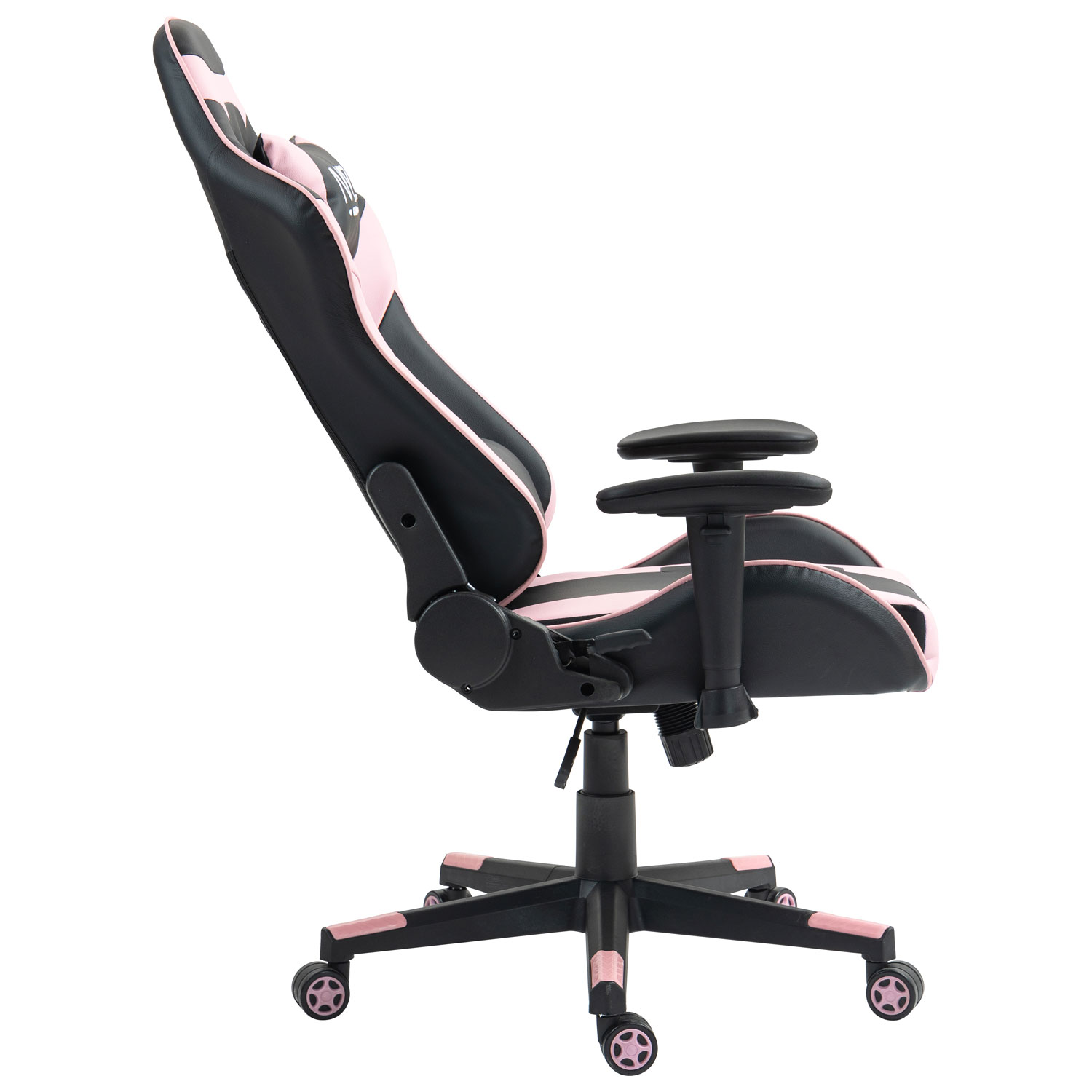 Fauteuil de jeu ergonomique à dossier haut en similicuir Gladius de Naz - Rose